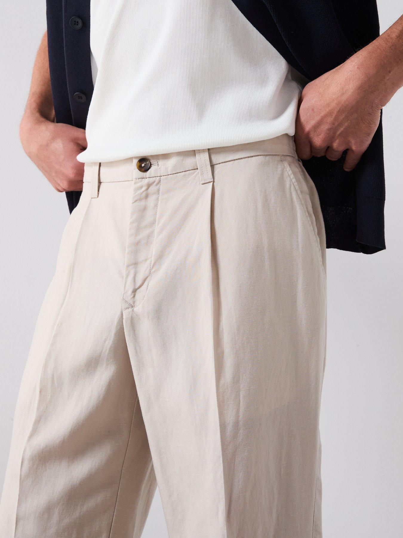 Image 4 of 5 of Mango Delave Smart&nbsp;Trousers - Beige