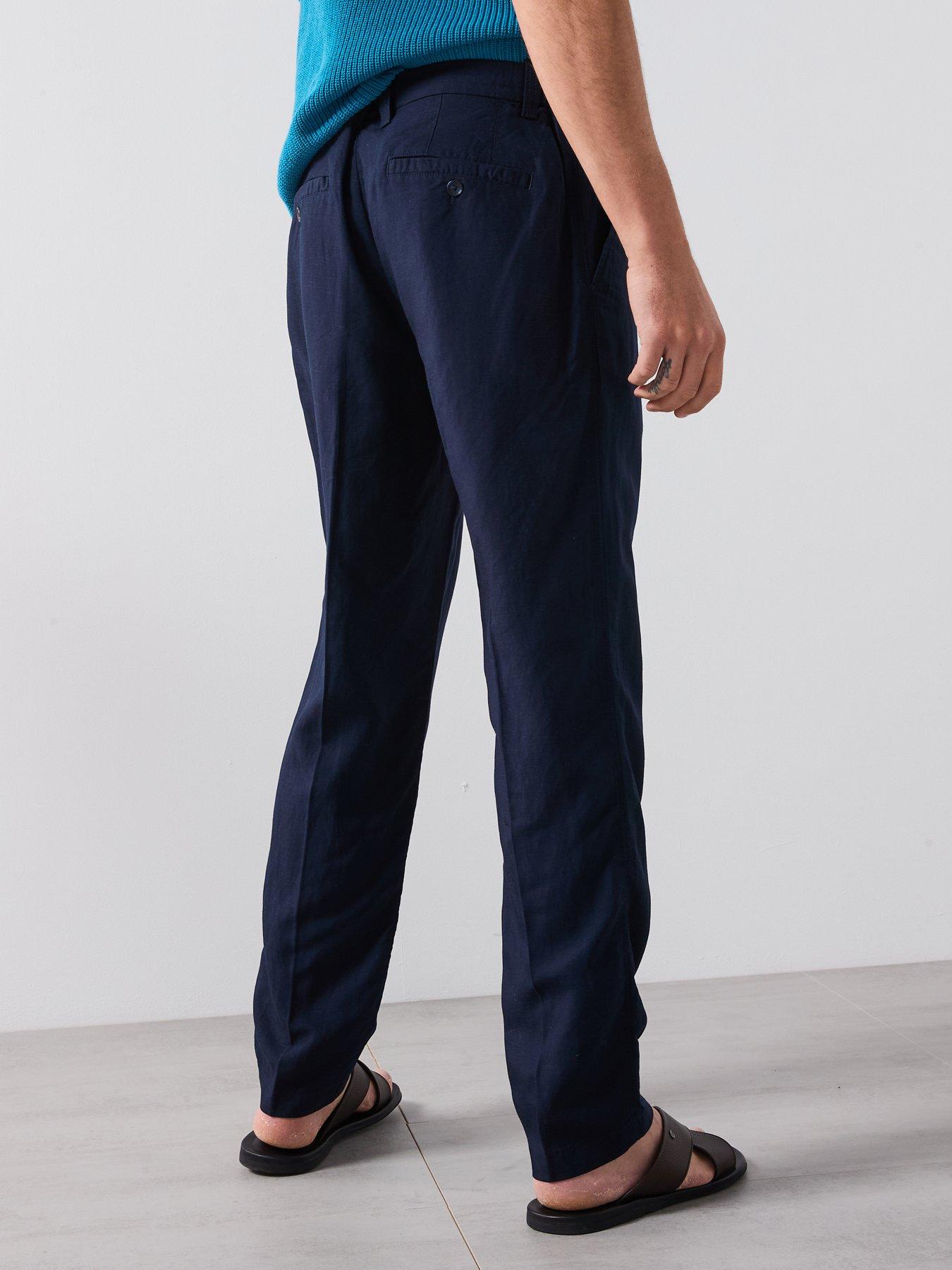 Image 2 of 5 of Mango Delave Smart Trousers - Navy