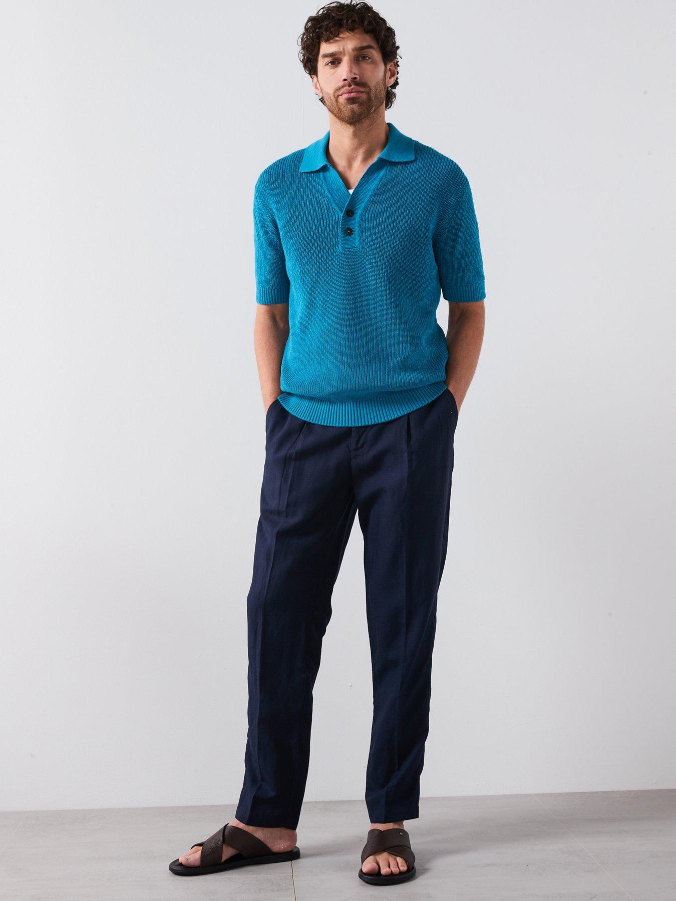 Image 3 of 5 of Mango Delave Smart Trousers - Navy