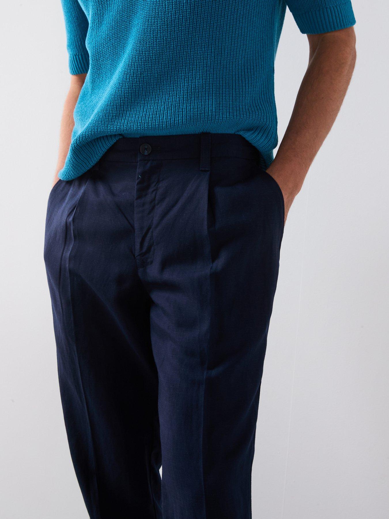 Image 4 of 5 of Mango Delave Smart Trousers - Navy