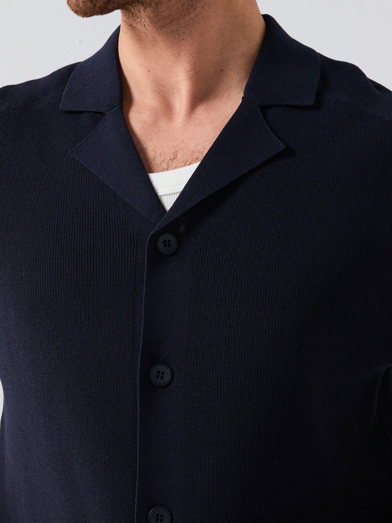 mango-lino-smart-short-sleeve-button-up-shirt-blackoutfit