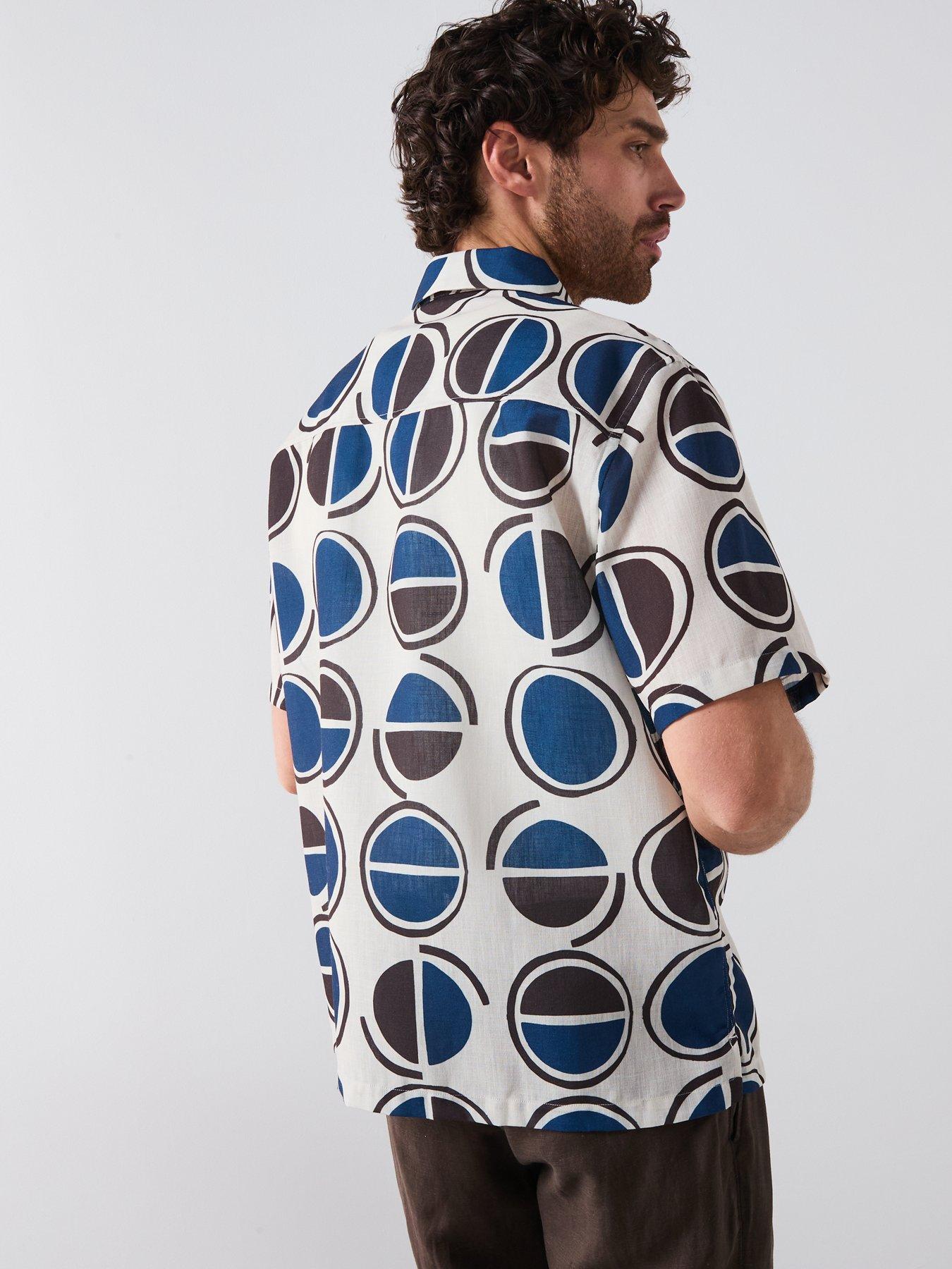 mango-begur-smart-rustic-print-short-sleeve-shirt-whitestillFront