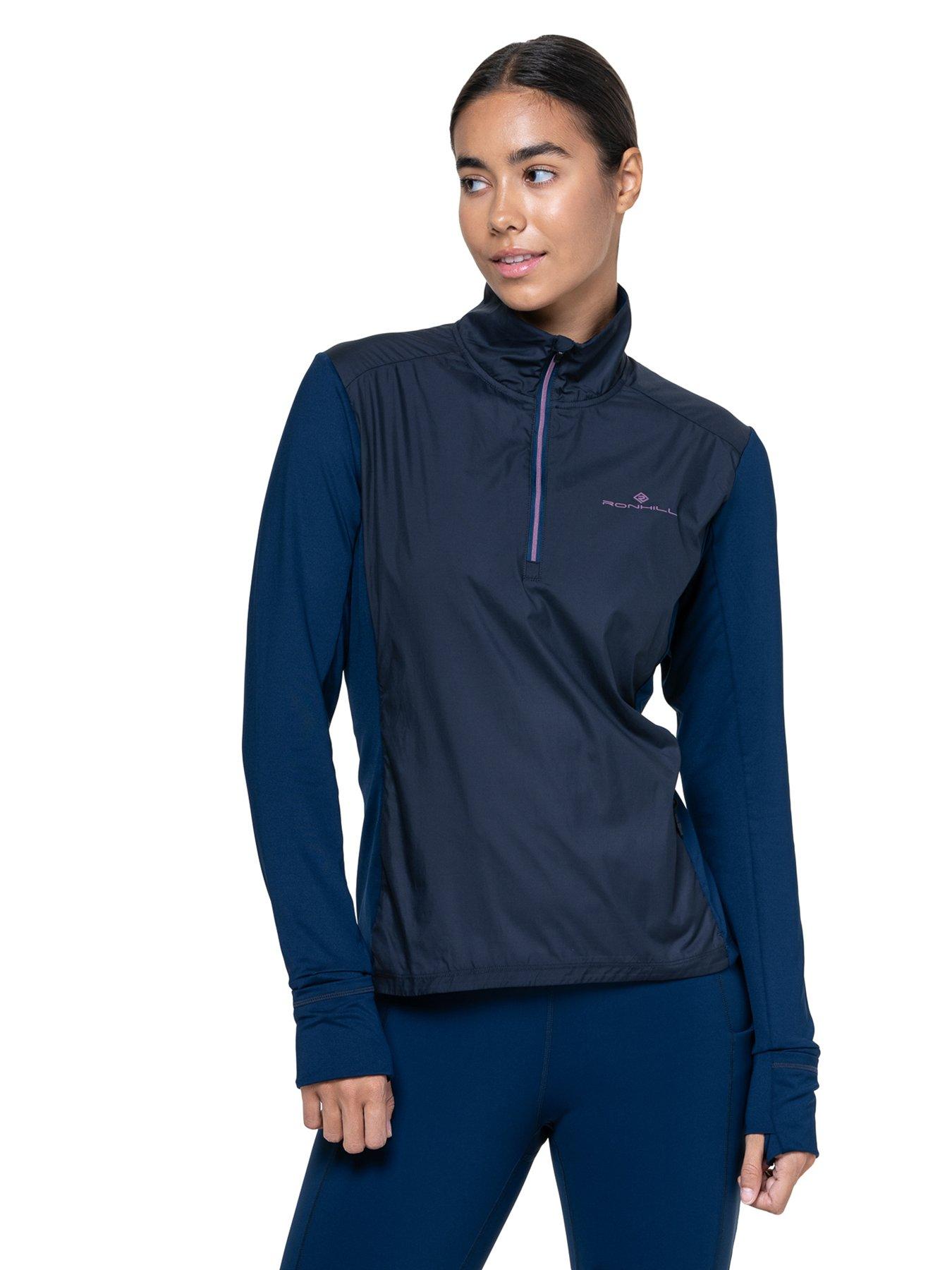 ronhill-womens-running-tech-wind-block-12-zip-navy