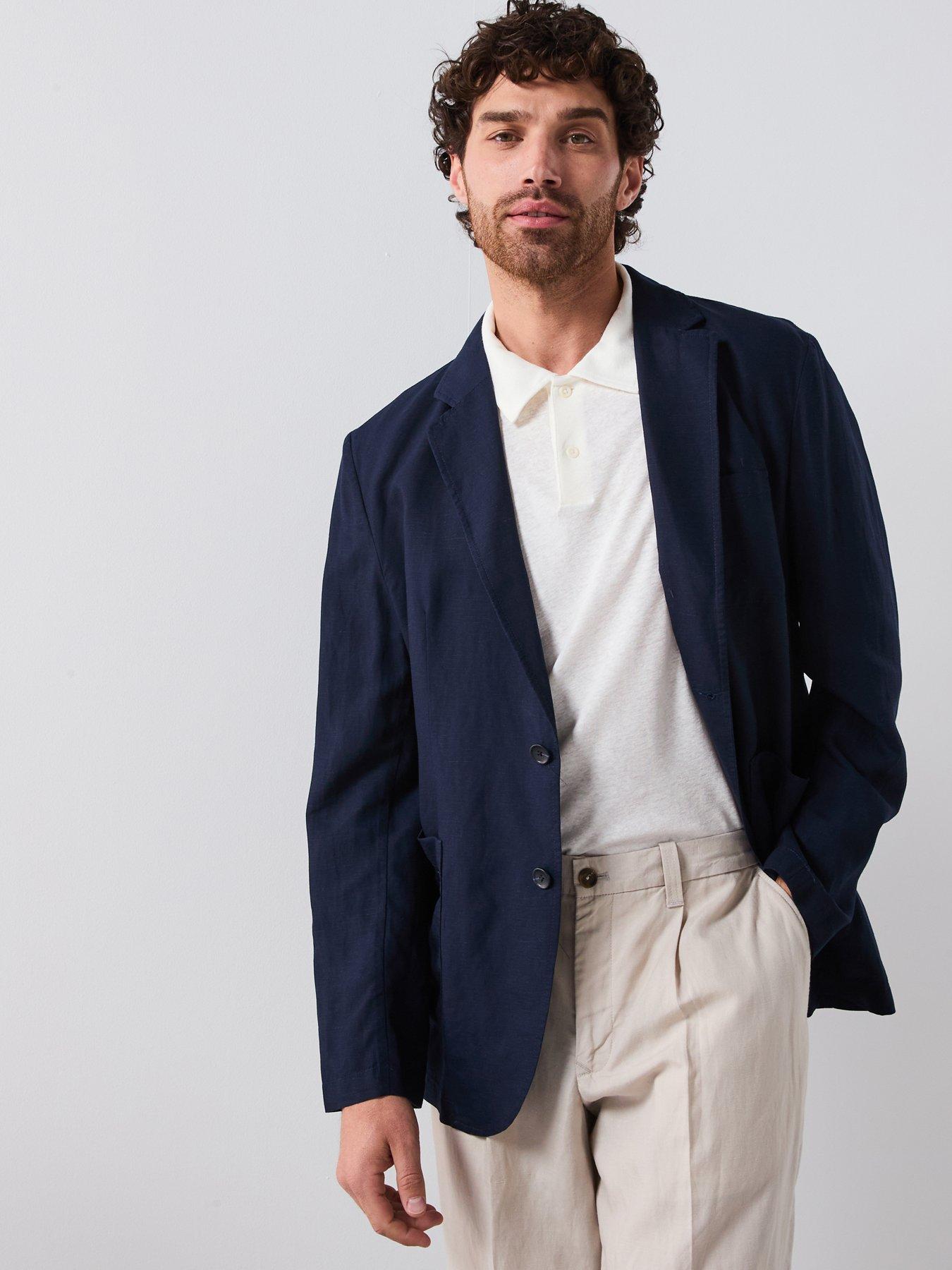 Image of Mango Delave Smart Slim Fit Lyocell Blazer - Navy