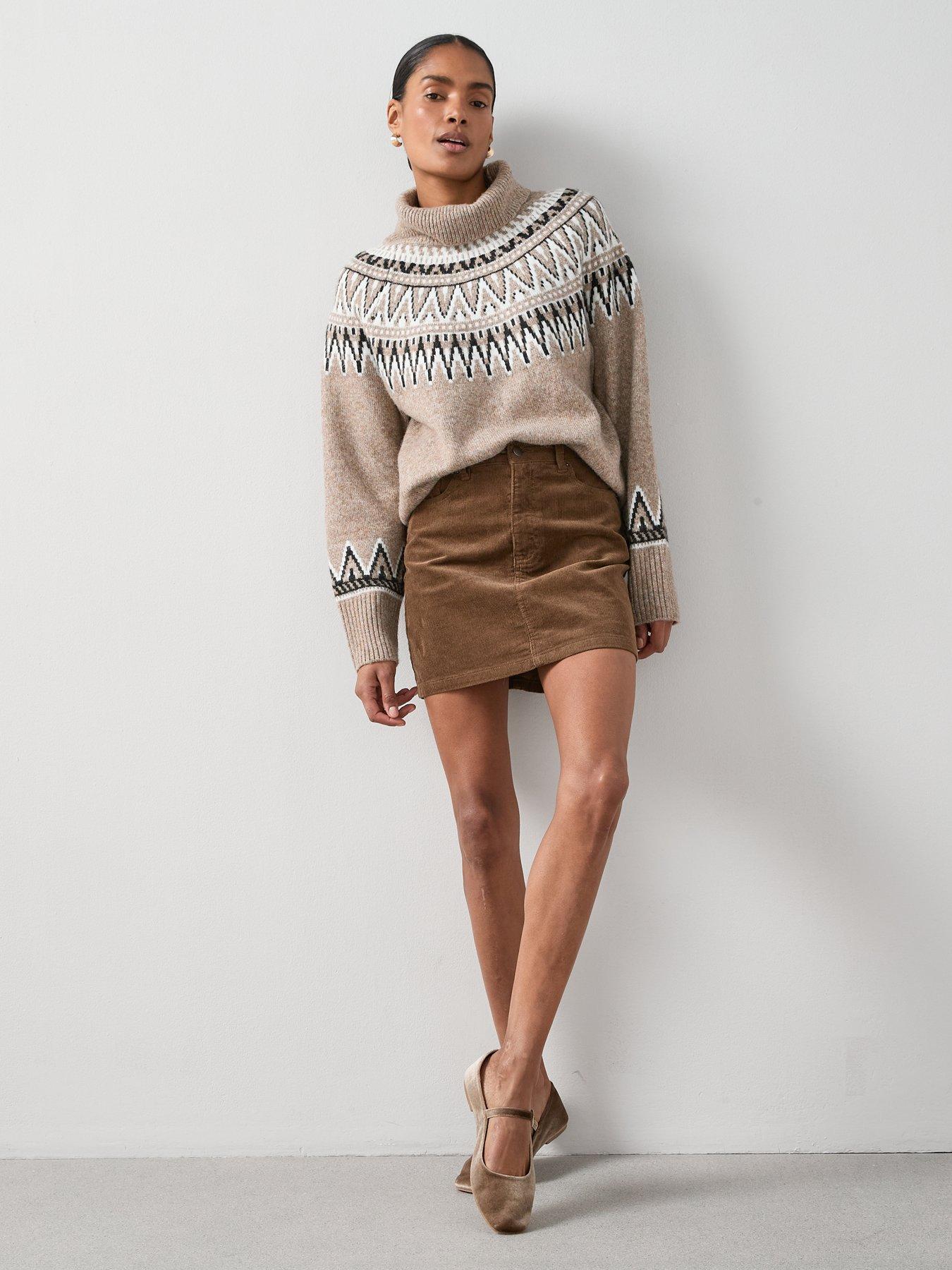 Image 6 of 6 of The Very Collection Cord Mini Skirt - Dark Beige