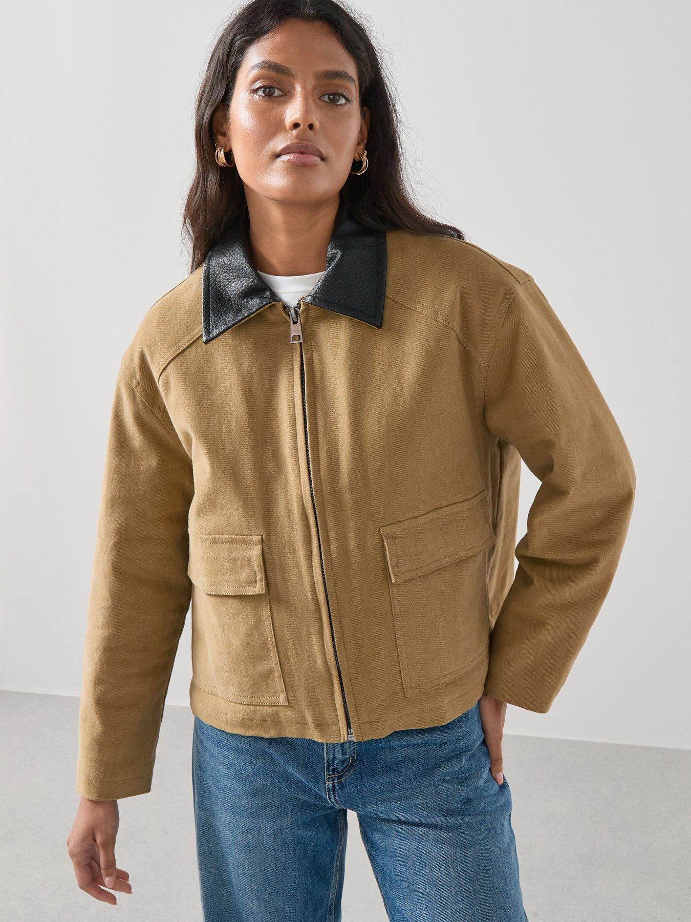 the-very-collection-contrast-collar-patch-pocket-barn-jacket-beigedetail