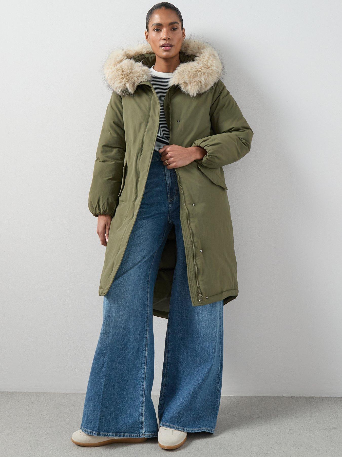 The Very Collection Luxe Premium Parka - Khaki