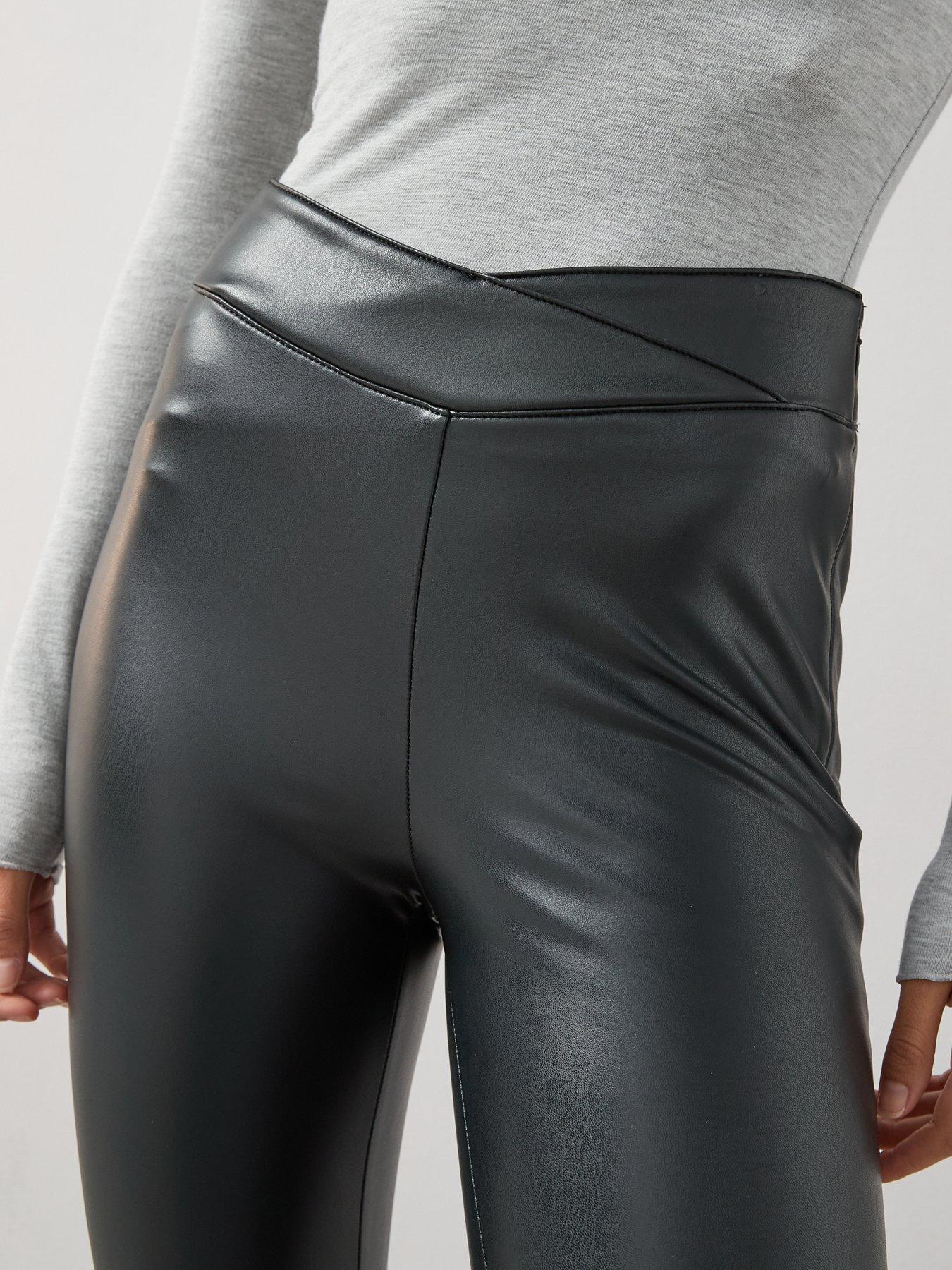 Image 6 of 6 of The Very Collection Faux Leather Leggings - Black