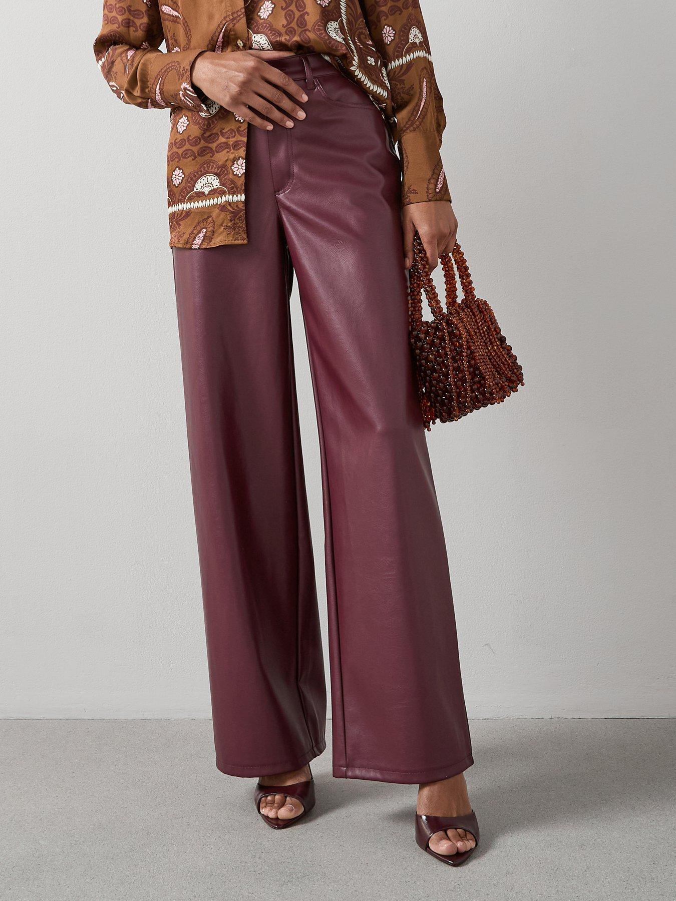 the-very-collection-faux-leather-wide-leg-trousers-dark-red