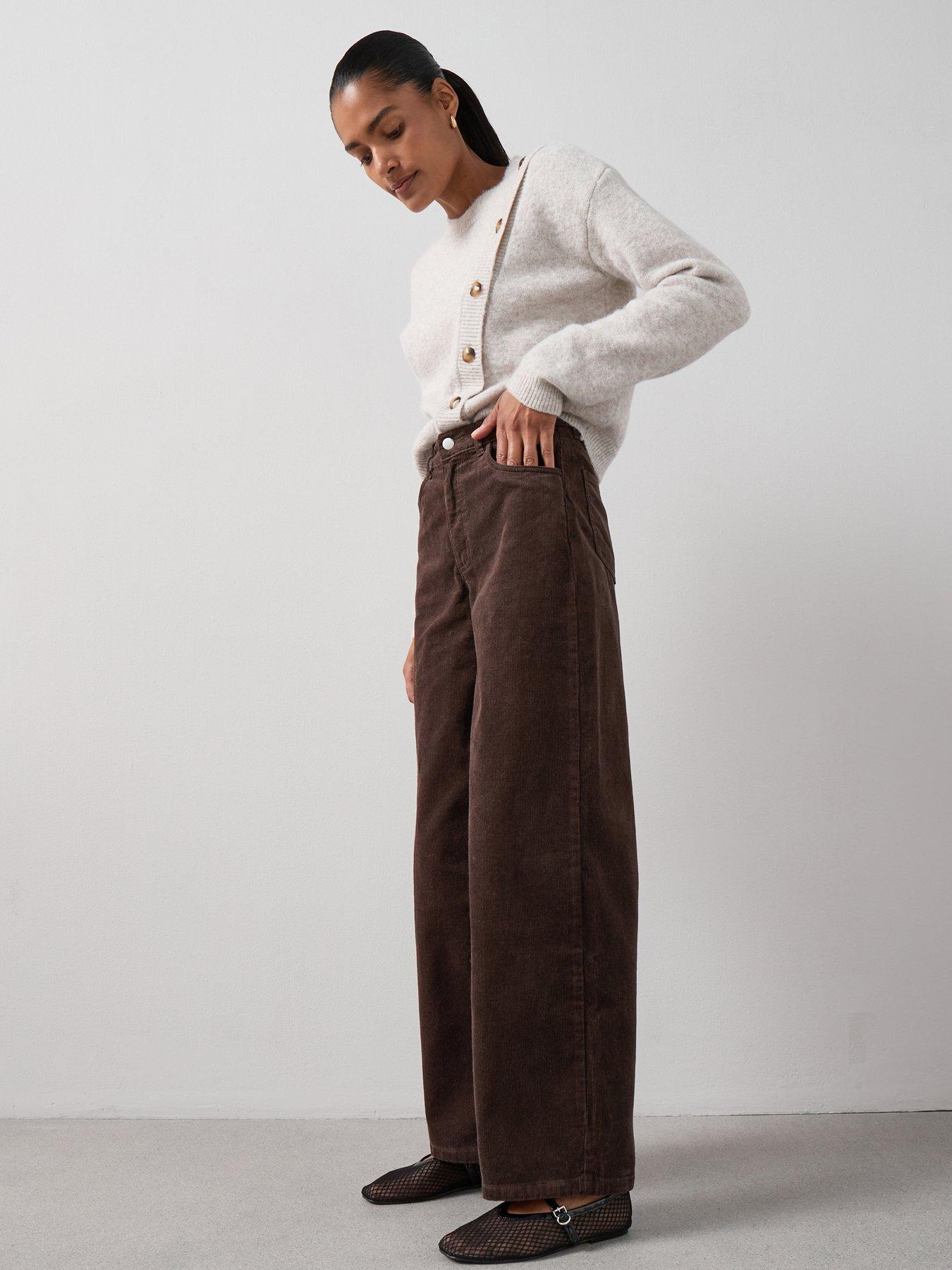 the-very-collection-wide-leg-cord-trousers-brown