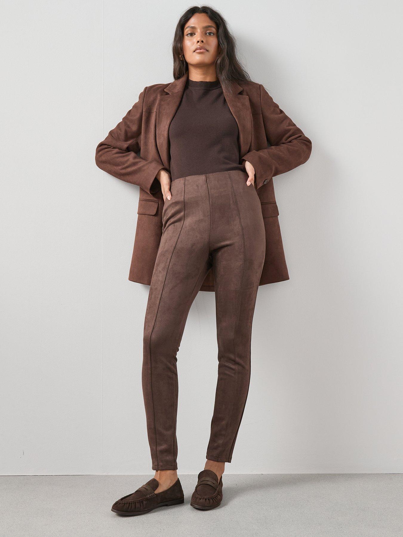 the-very-collection-suedette-leggings-brownback