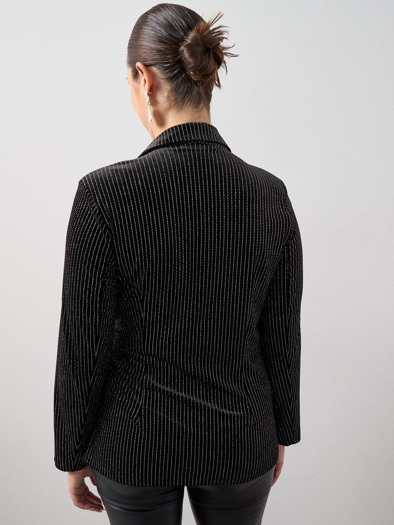 the-very-collection-curve-glitter-wrap-velvet-blazernbsp--blackstillFront