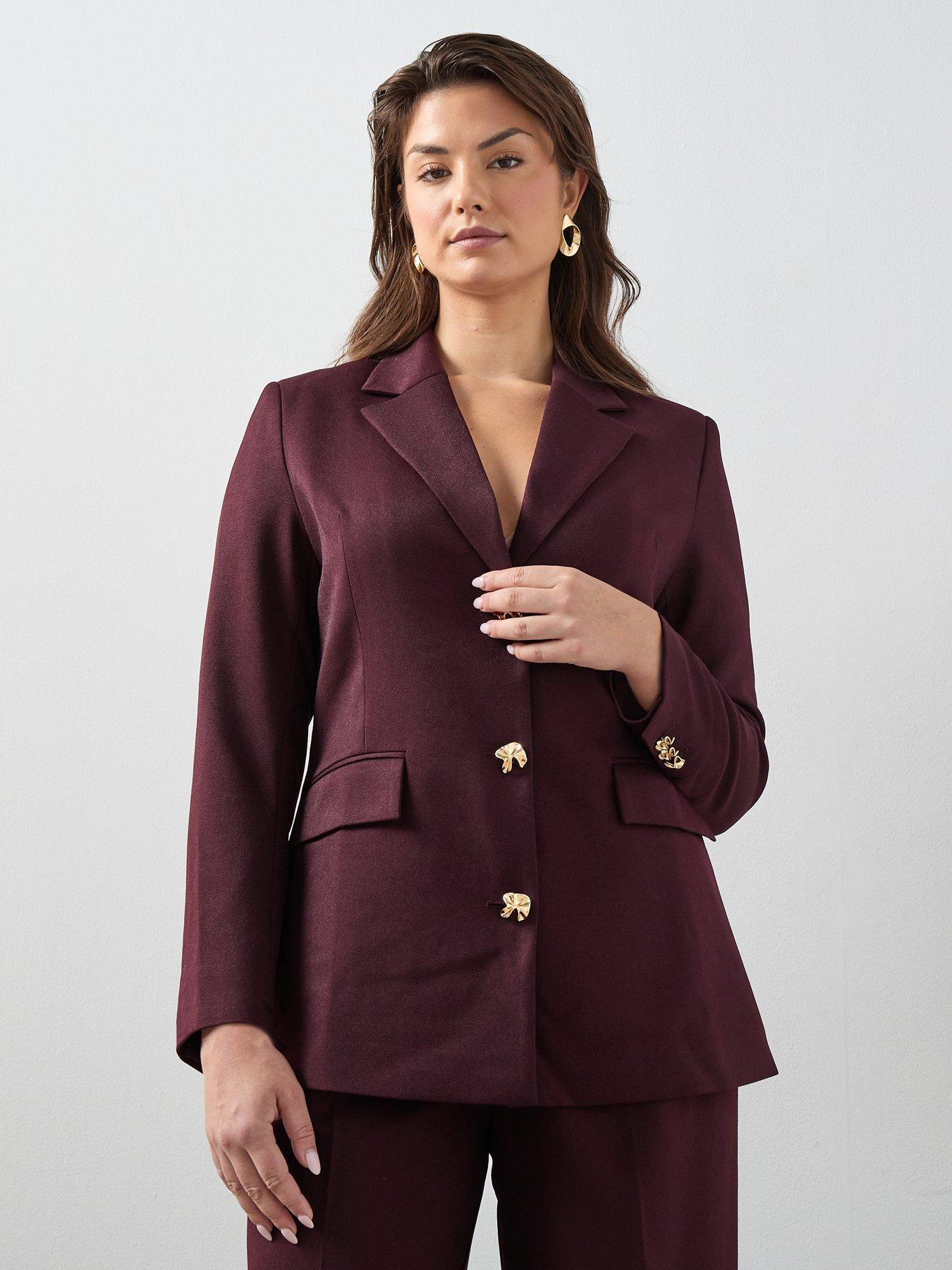 the-very-collection-curve-button-detail-blazer-burgundyfront