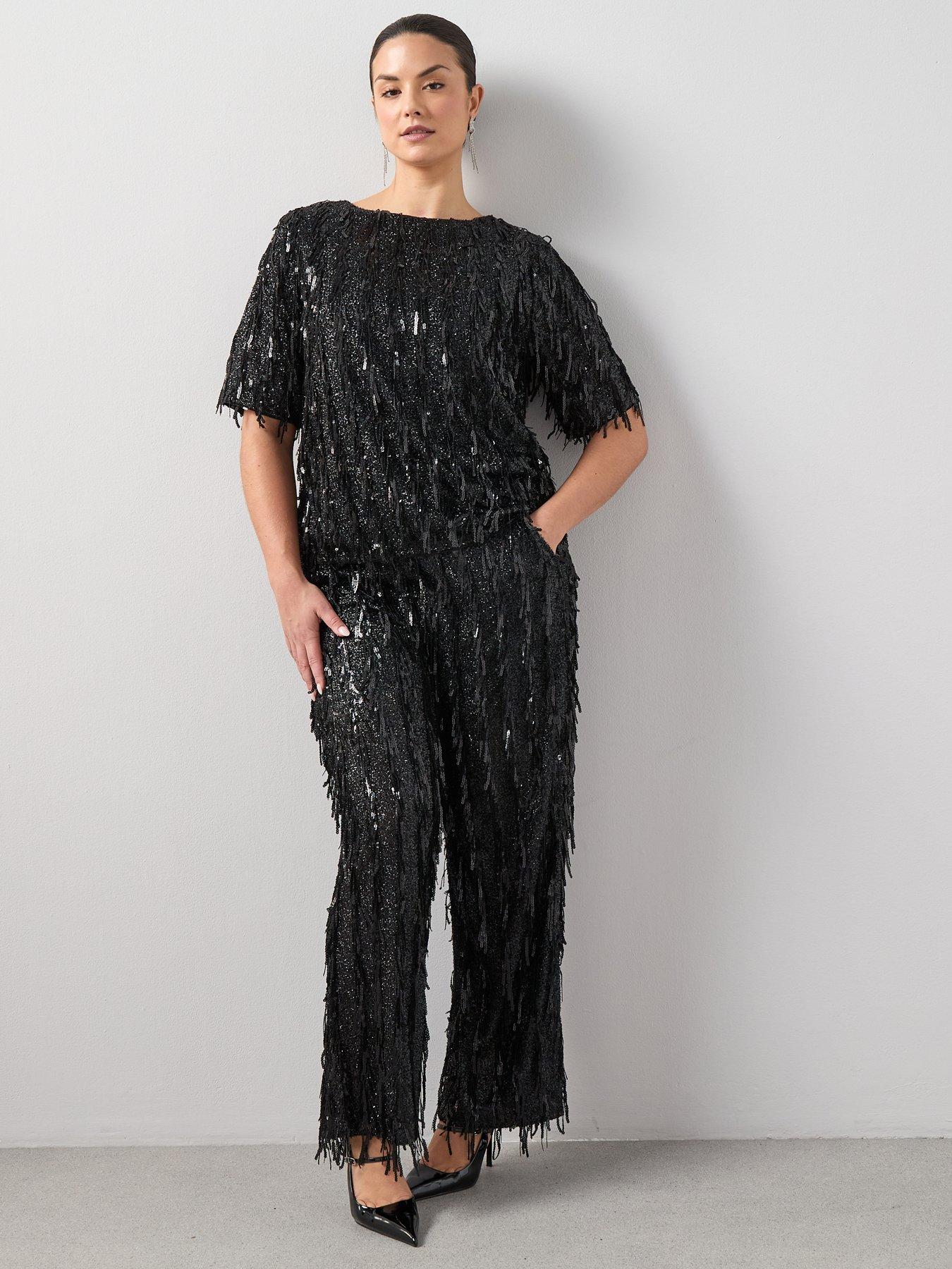 the-very-collection-curve-fringed-sequin-top-co-ord