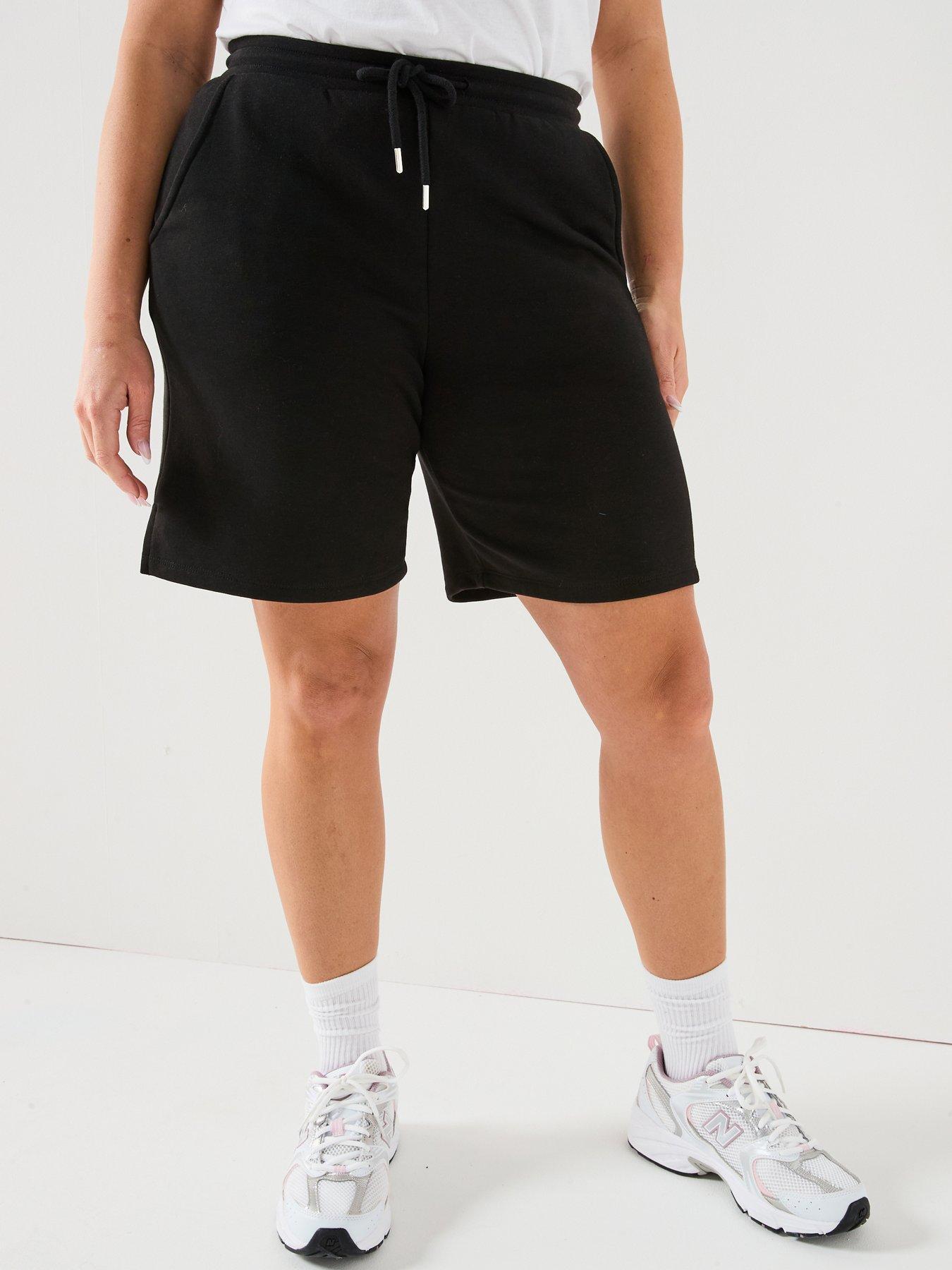 V by Very Curve Longline Jogger Shorts - Black