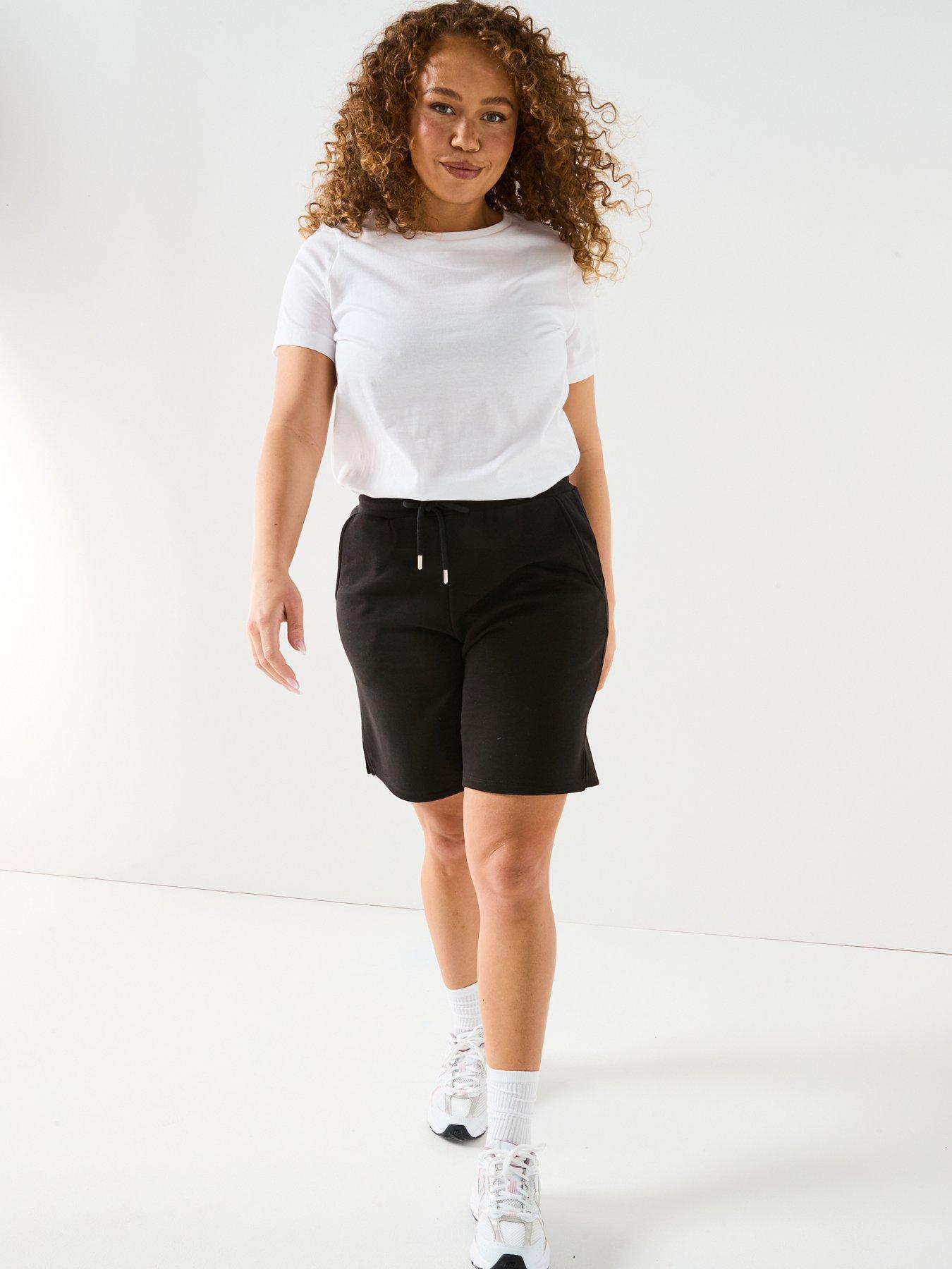 Image 3 of 6 of V by Very Curve Longline Jogger Short - Black