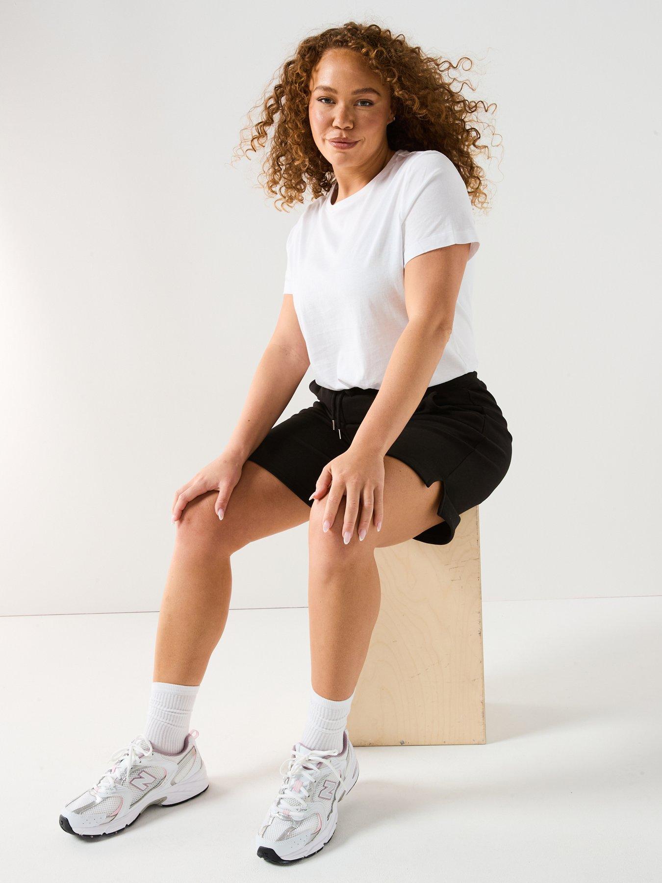 Image 6 of 6 of V by Very Curve Longline Jogger Short - Black