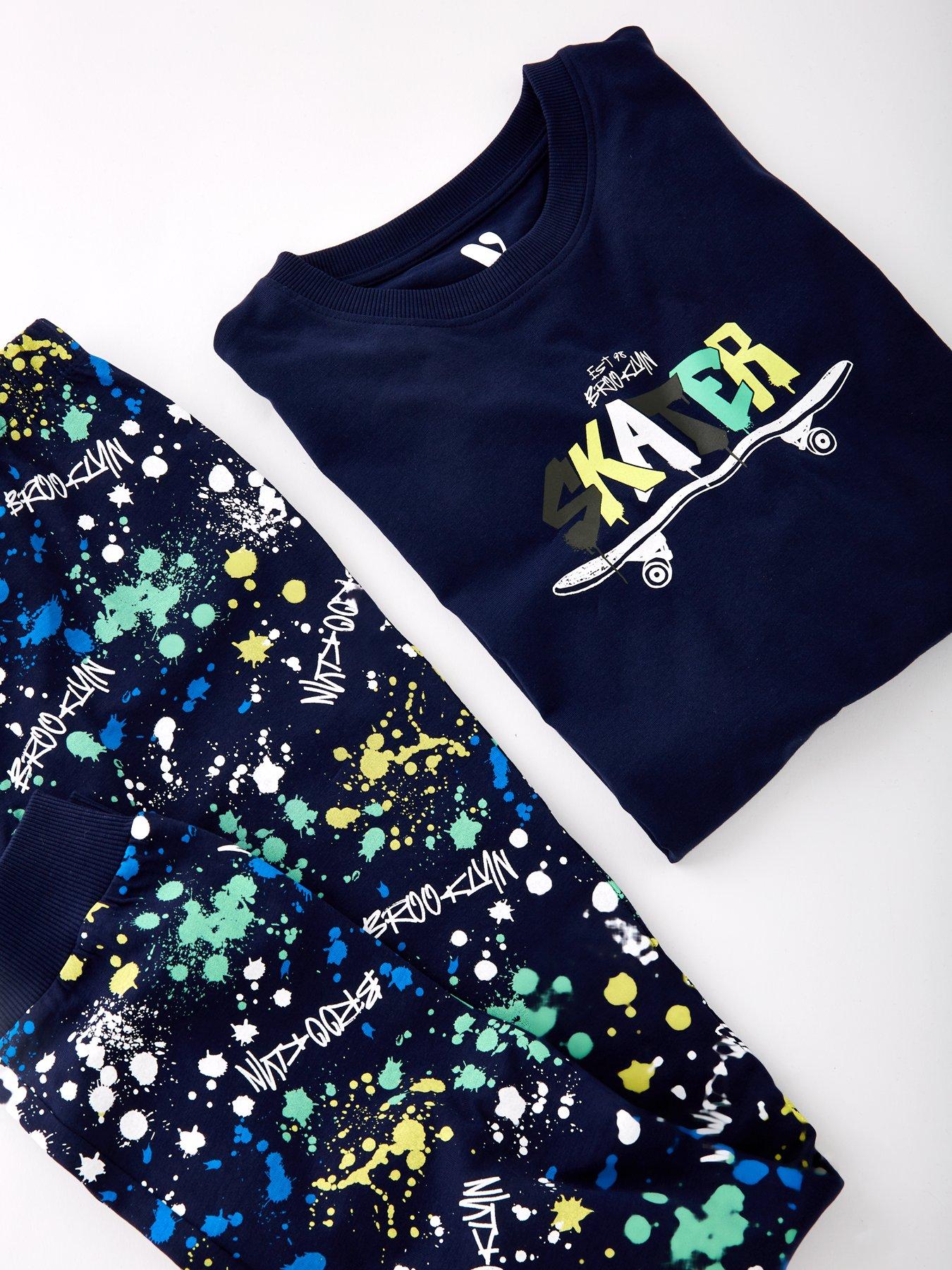 Image 4 of 4 of V by Very Boys Skater Pyjama Set - Multi