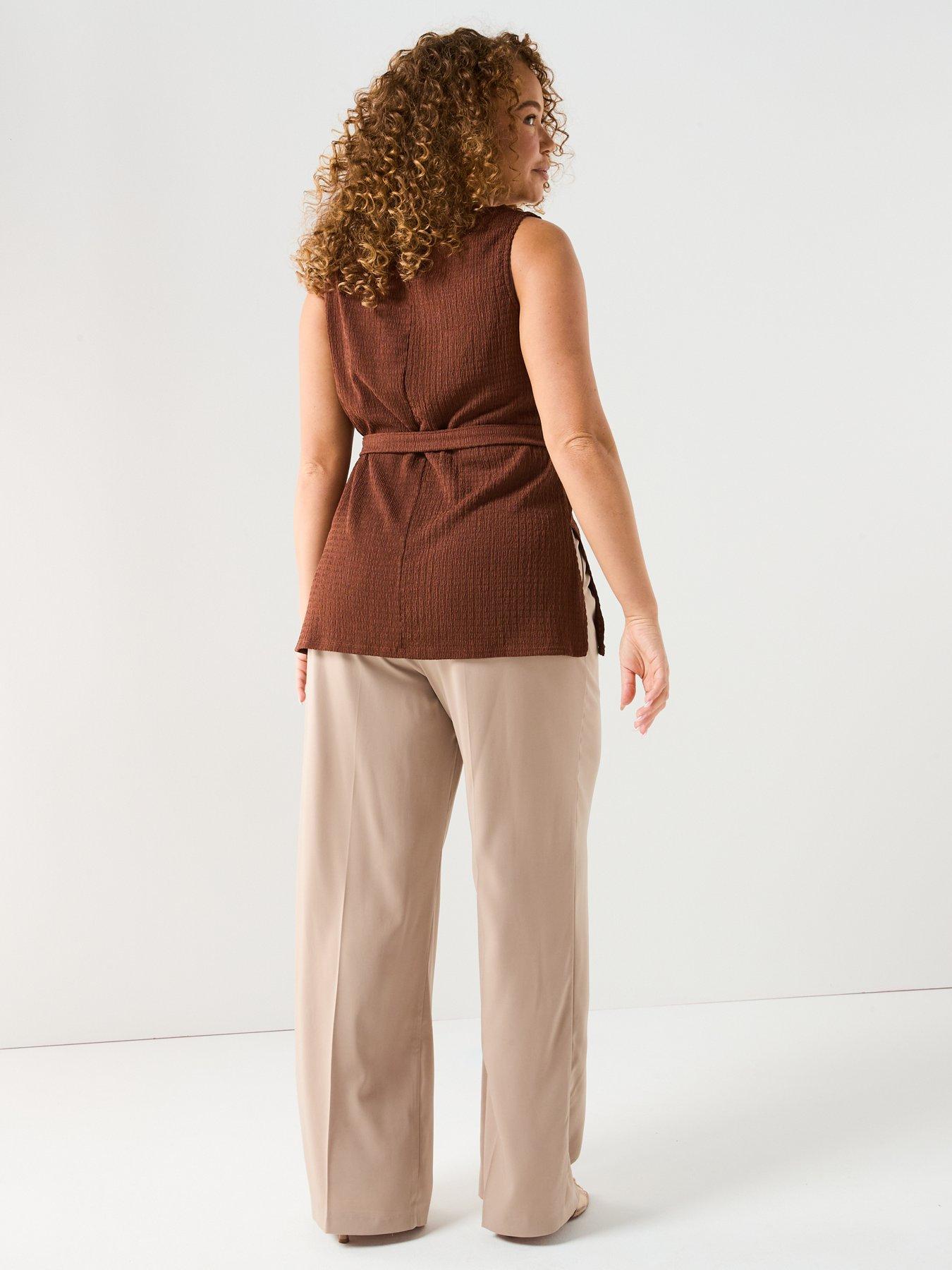 v-by-very-curve-belted-tunic-browndetail