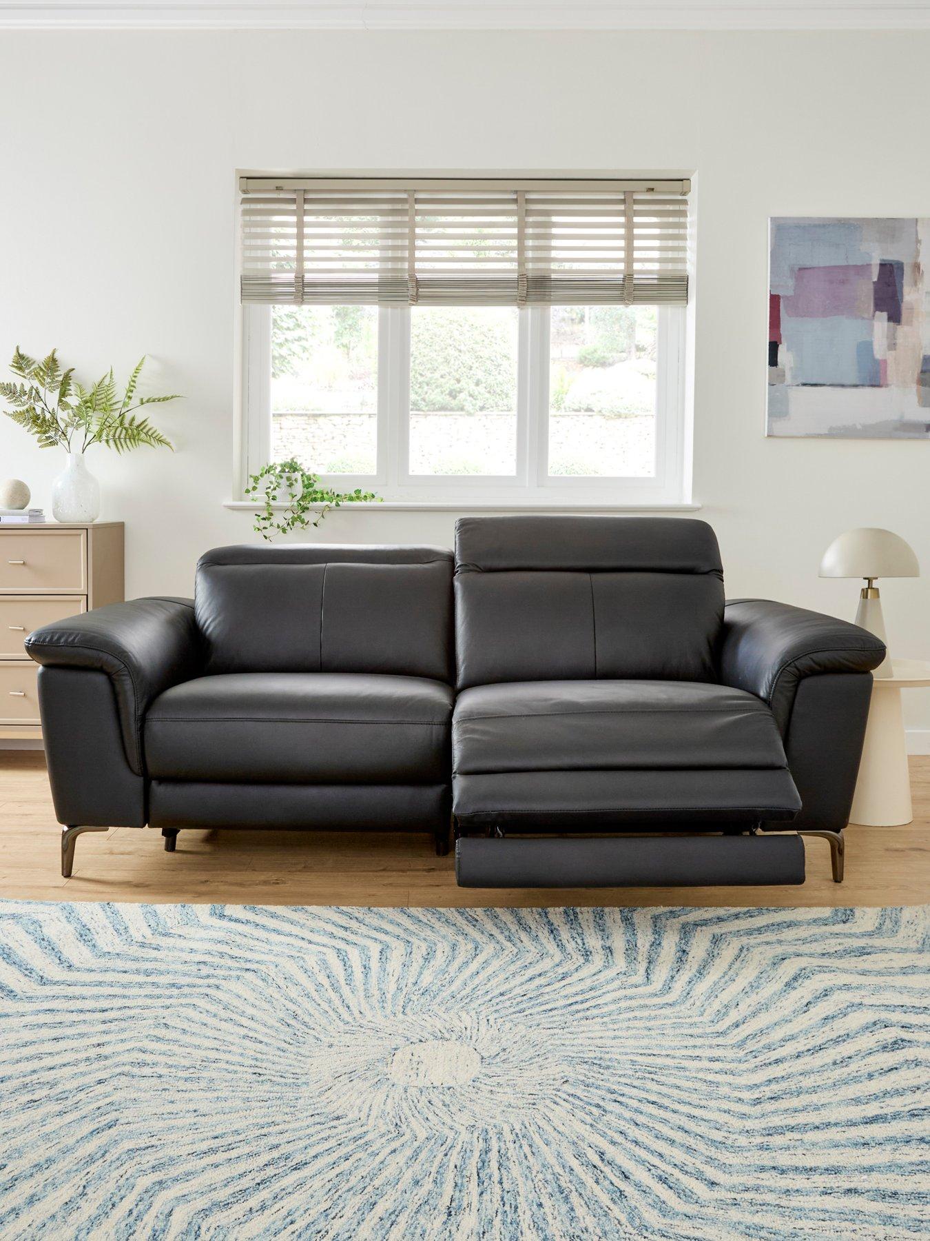 The Very Collection Lorenza 3 Seater Leather/Faux Leather Power Recliner - FSC® Certified