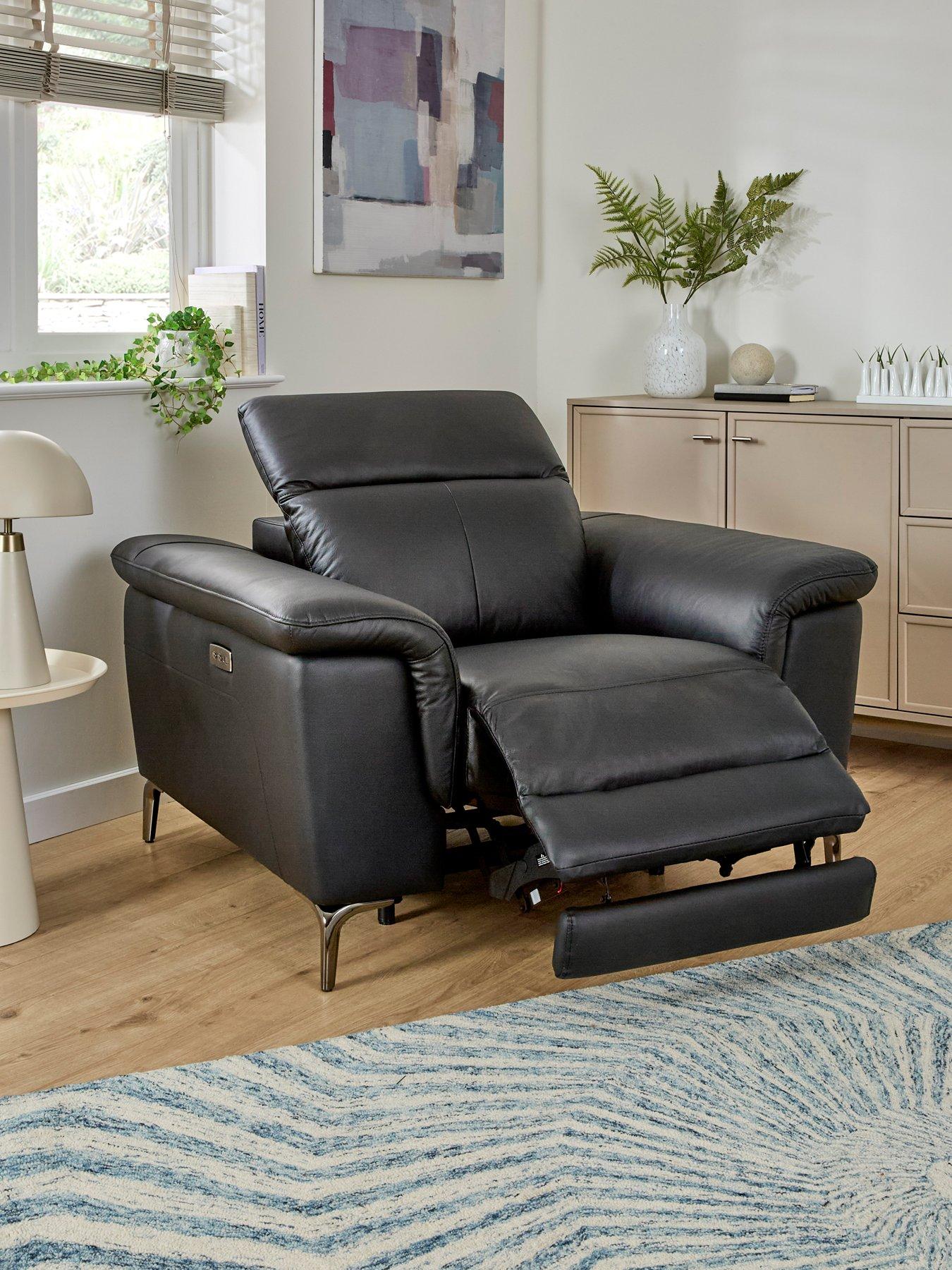 Very Home Lorenza Leather/PVC Power Recliner Armchair