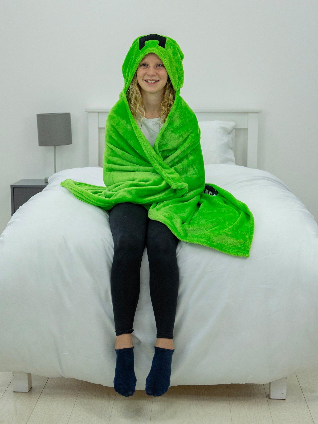 undefined Minecraft Creeper 3D Hooded Fleece Blanket