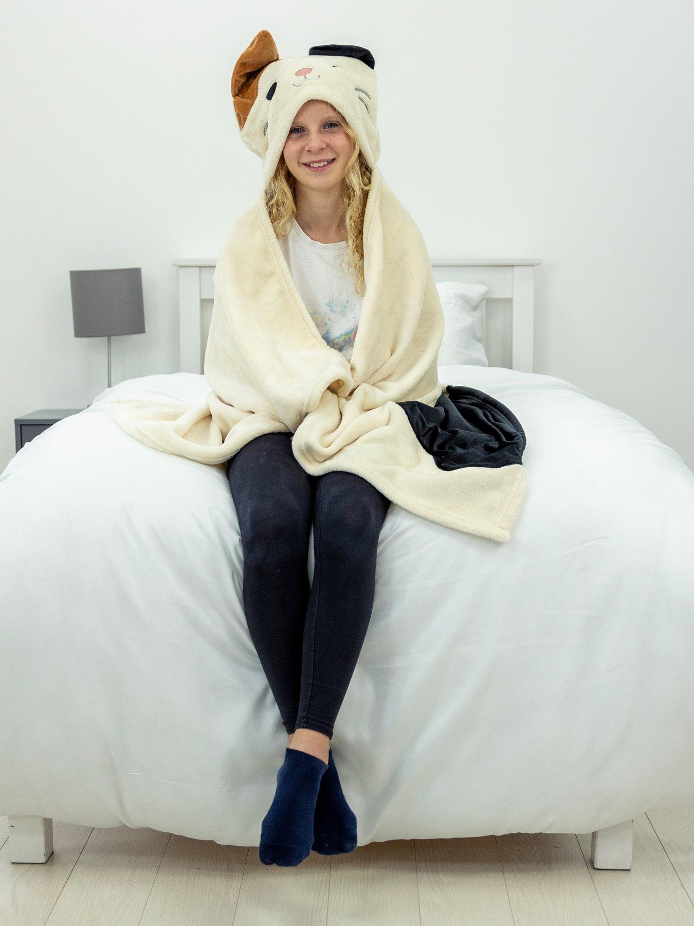 Image of Squishmallows Squishmallows Camcat 3D Hooded Fleece Blanket