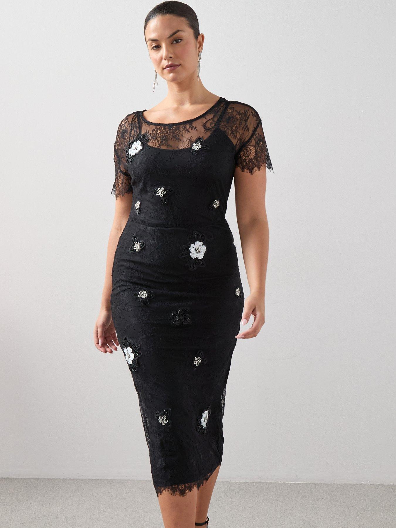 the-very-collection-curve-floral-embellished-lace-midi-dress-black