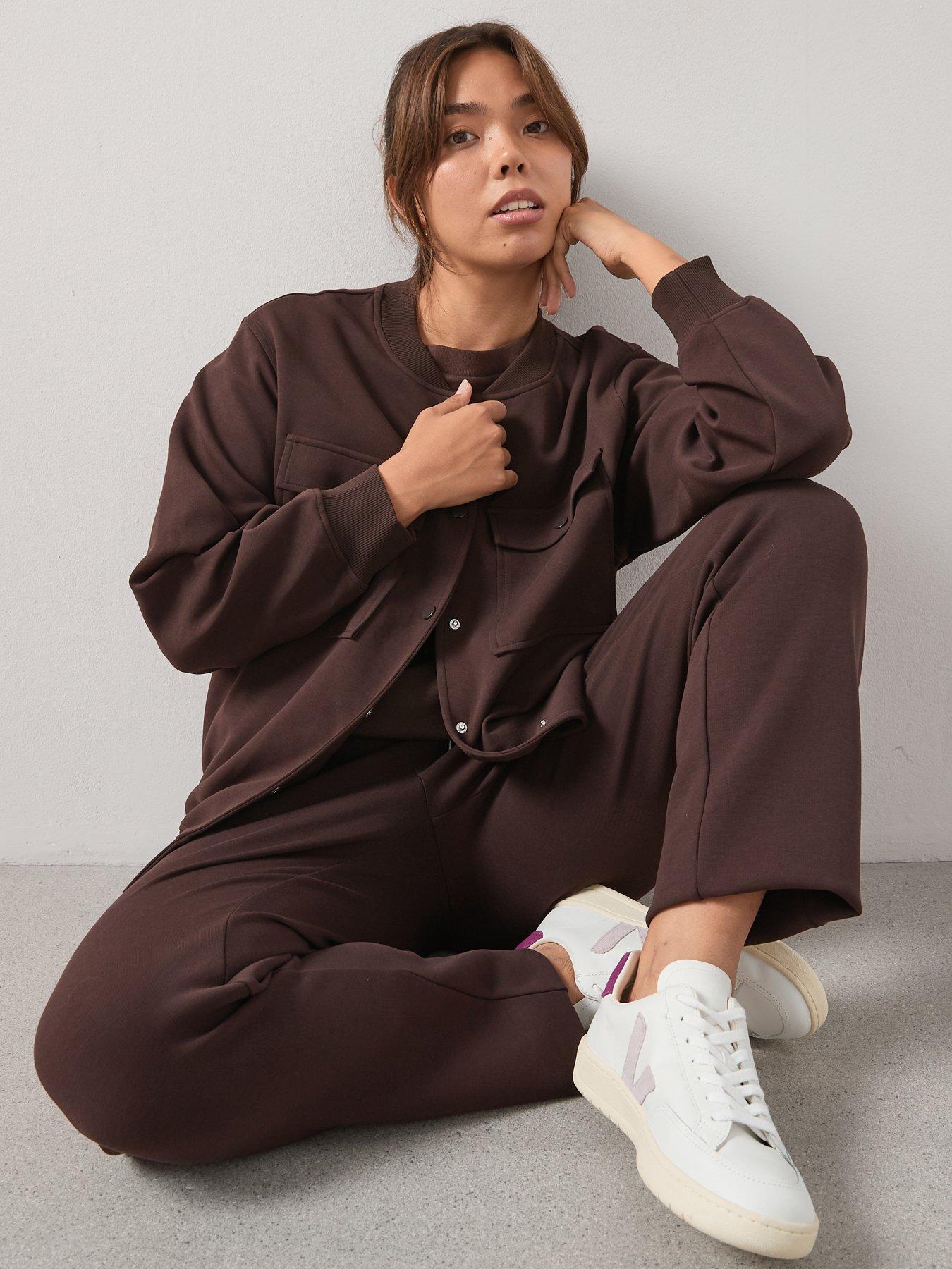 Image 5 of 6 of V by Very Curve Straight Leg Jogger - Brown
