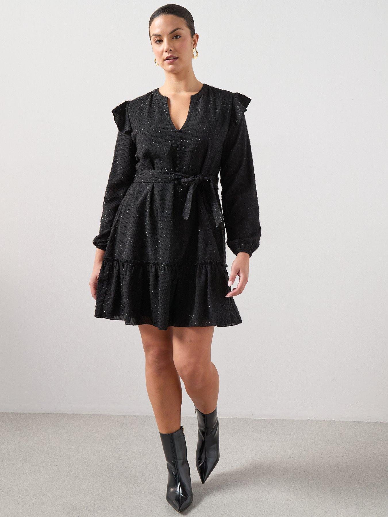 the-very-collection-curve-textured-belted-mini-dress-blackback