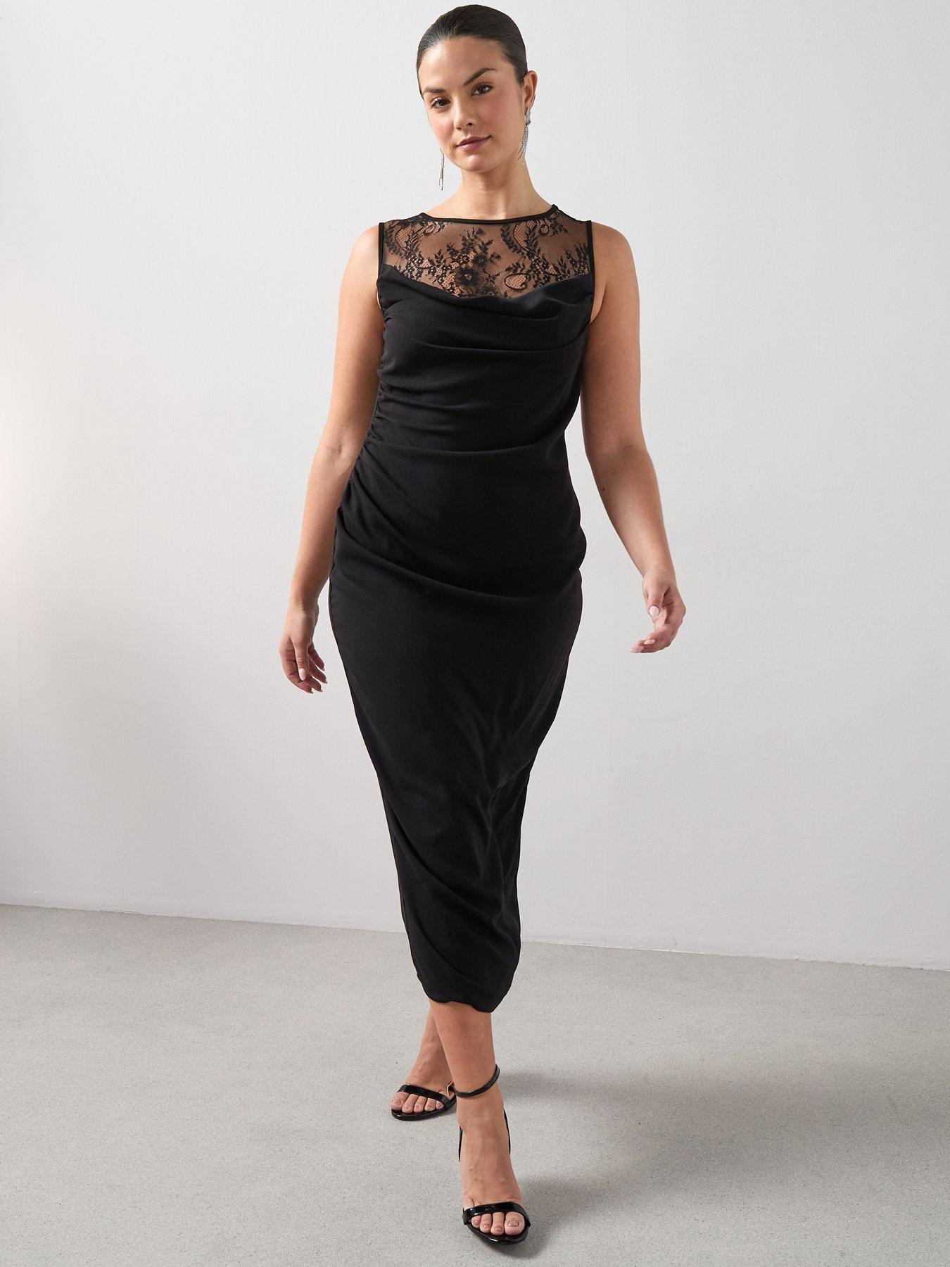 the-very-collection-curve-lace-neck-cowl-neck-midaxi-dress-black