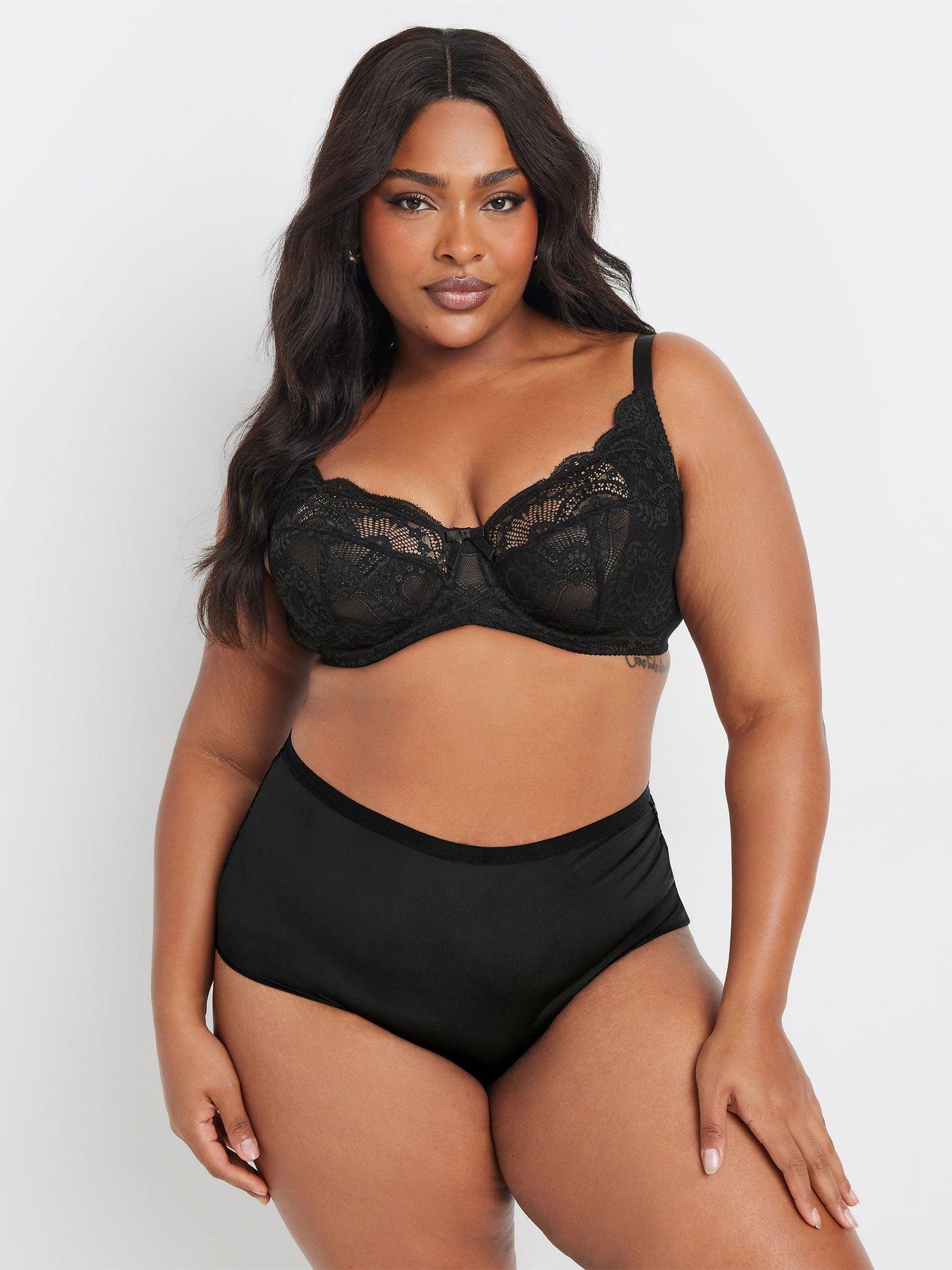 Image 3 of 4 of Yours Curve 2 Pack Swirl Lace Underwired Bra
