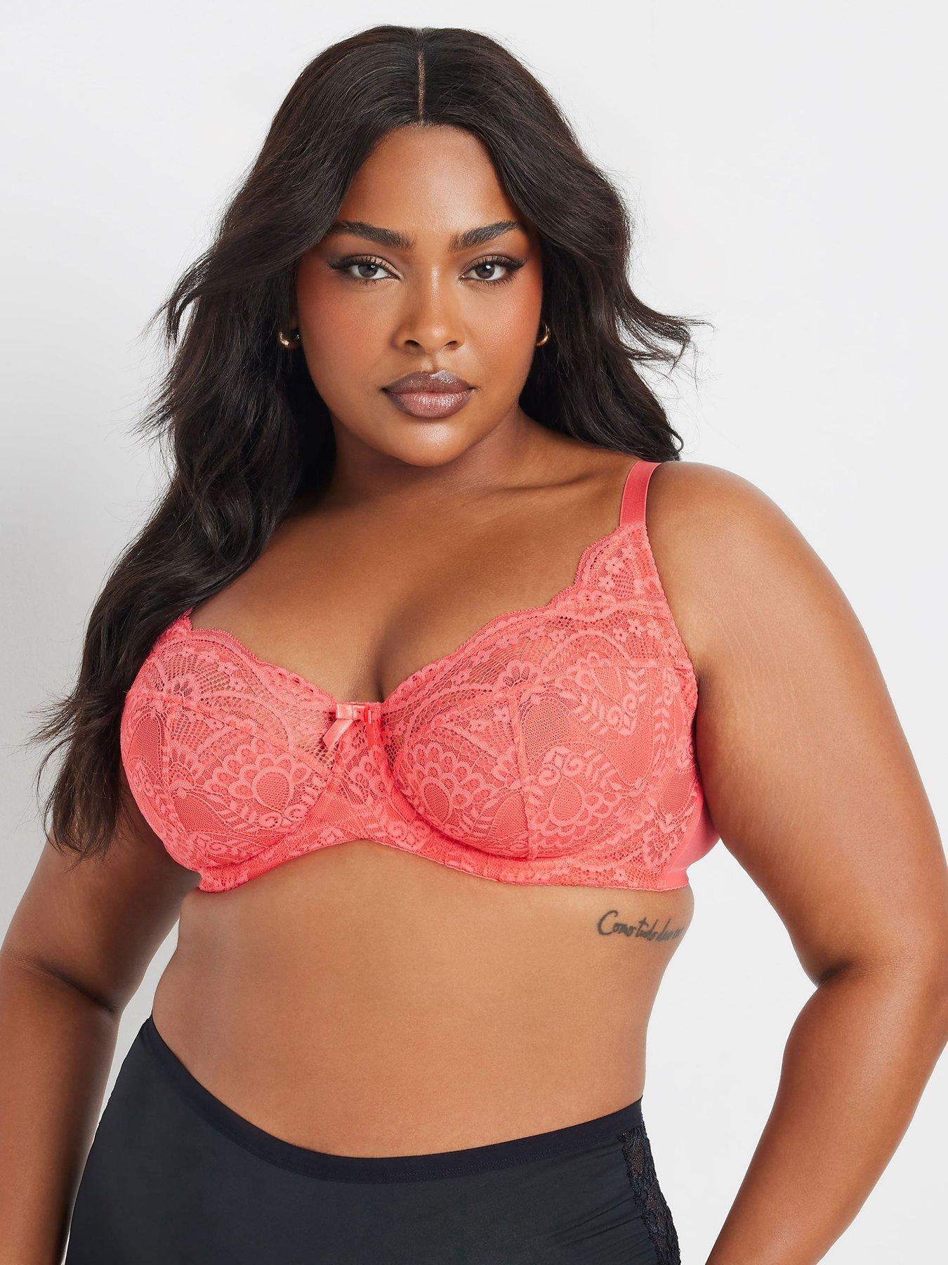 Image 4 of 4 of Yours Curve 2 Pack Swirl Lace Underwired Bra
