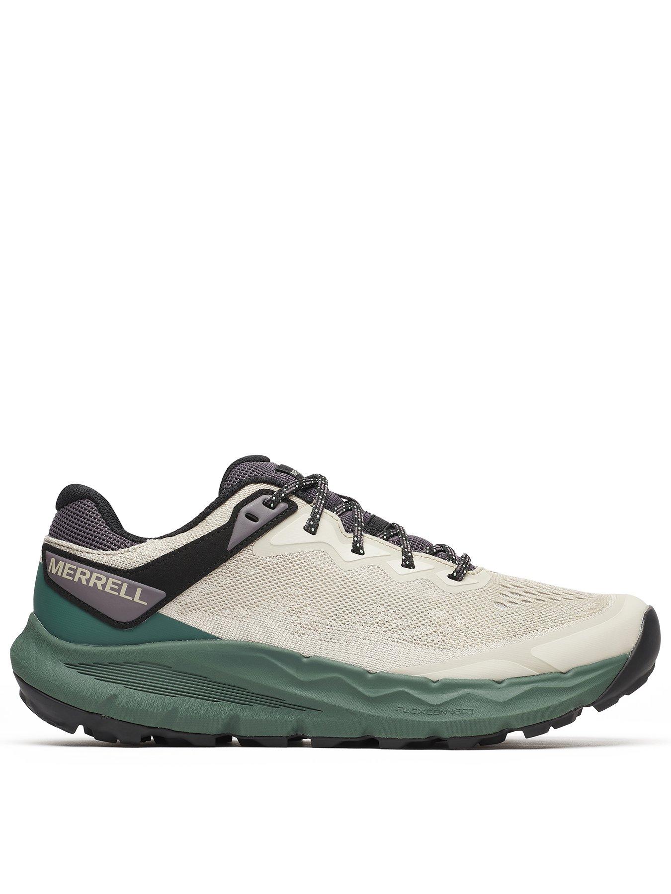 Merrell Mens Trail Running Nova 4 Shoes - White/Green