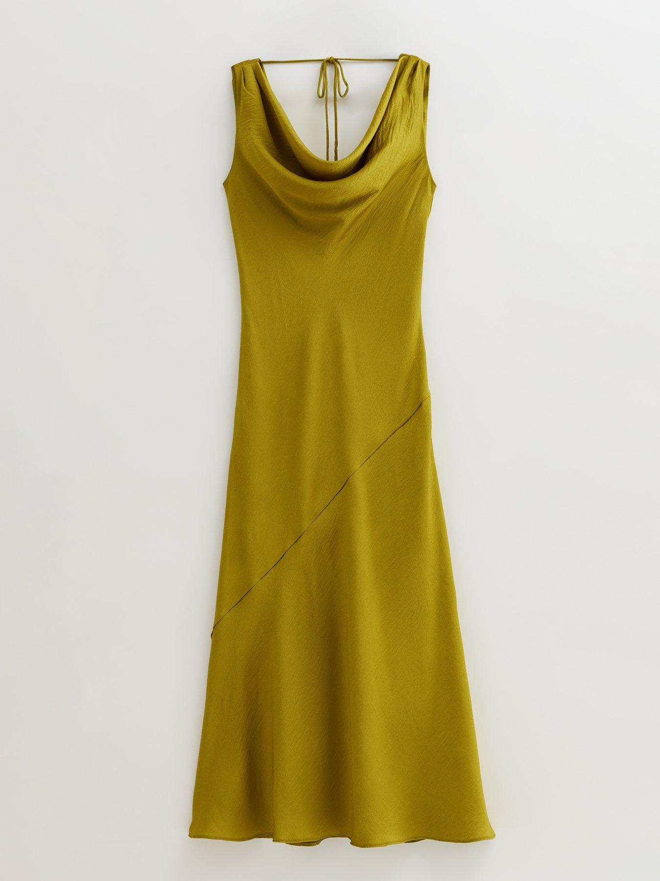 Image 6 of 6 of New Look Cowl Neck Midaxi Dress - Green