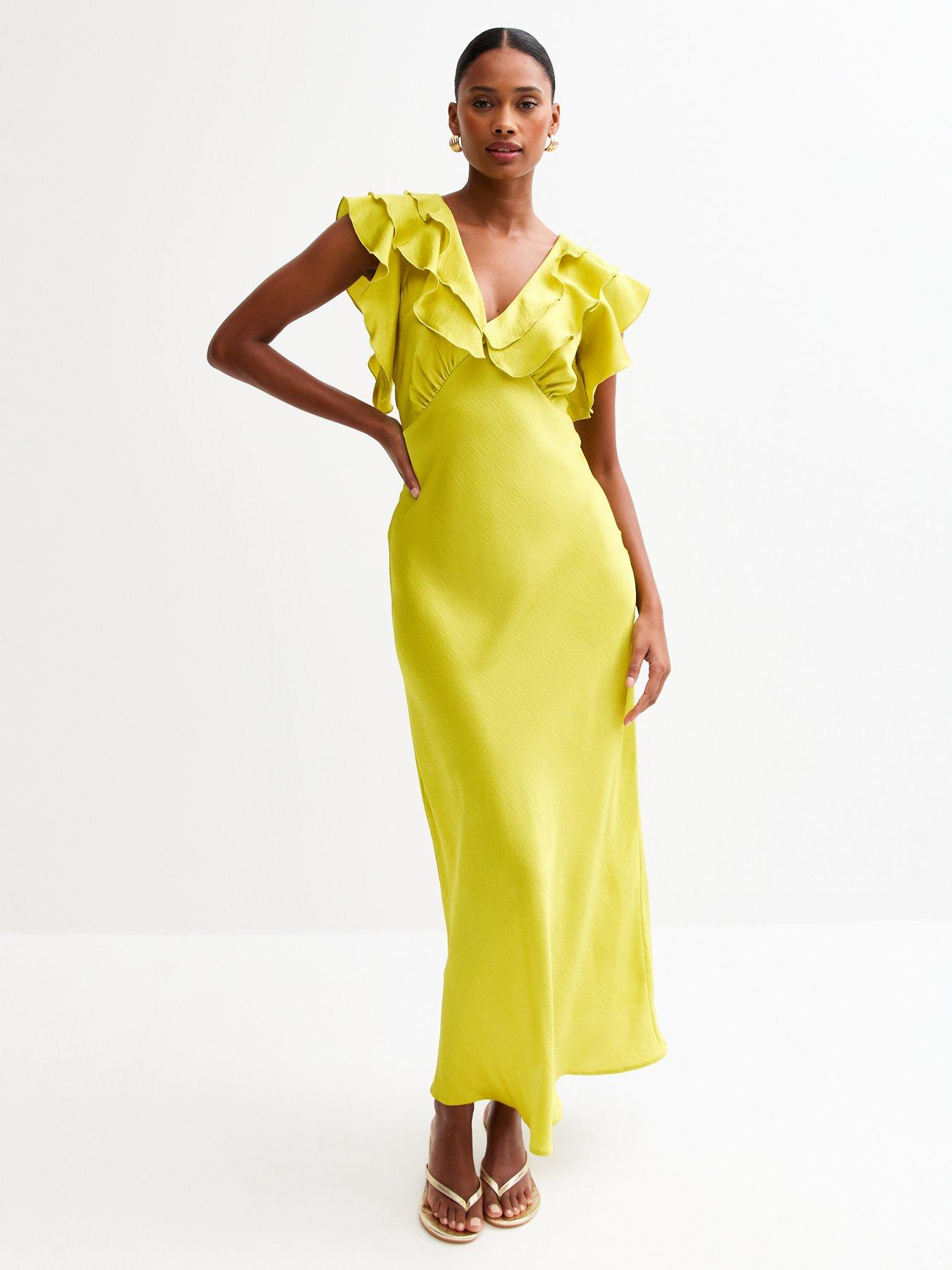 green midi dress new look Dark Green Midi A-Line Dress With Pockets | BCI Cotton main image 0