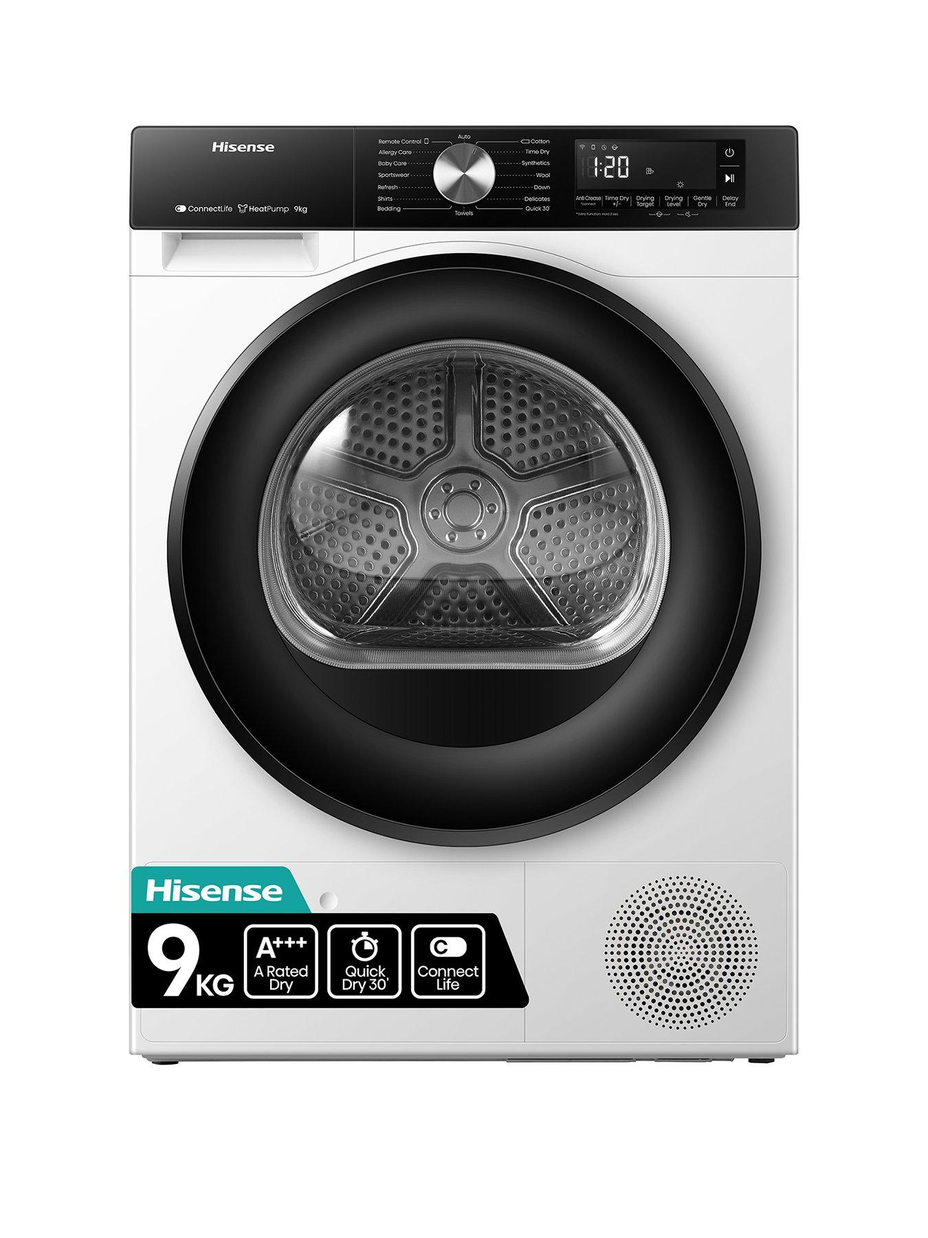 undefined Hisense 3S Series DH3S902BW3 9kg Heat Pump Tumble Dryer - White