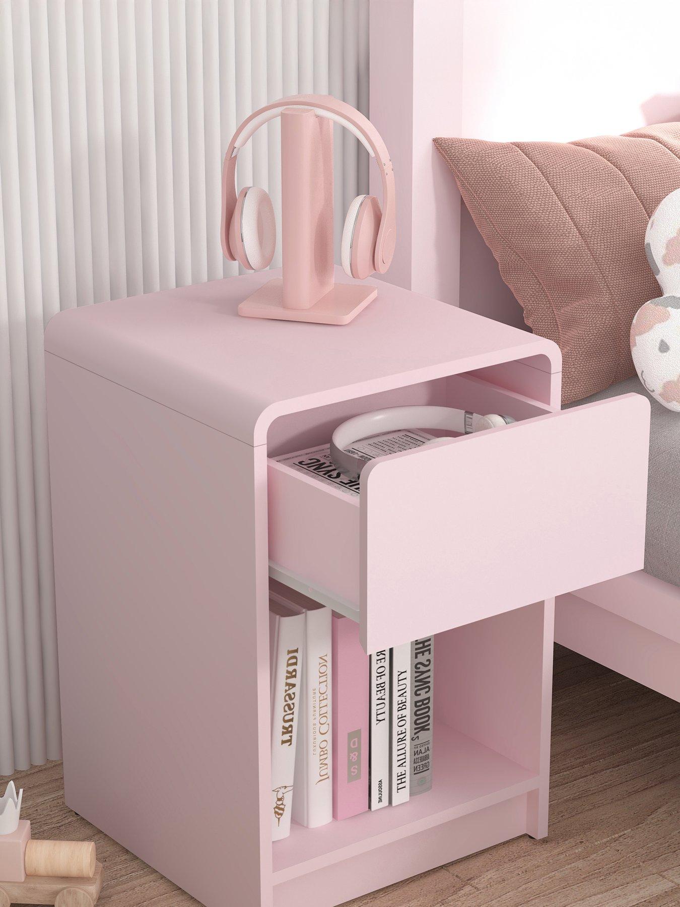 Image 3 of 7 of Very Home Bailey Kids Bedside Table - Pink&nbsp;- FSC&reg; Certified