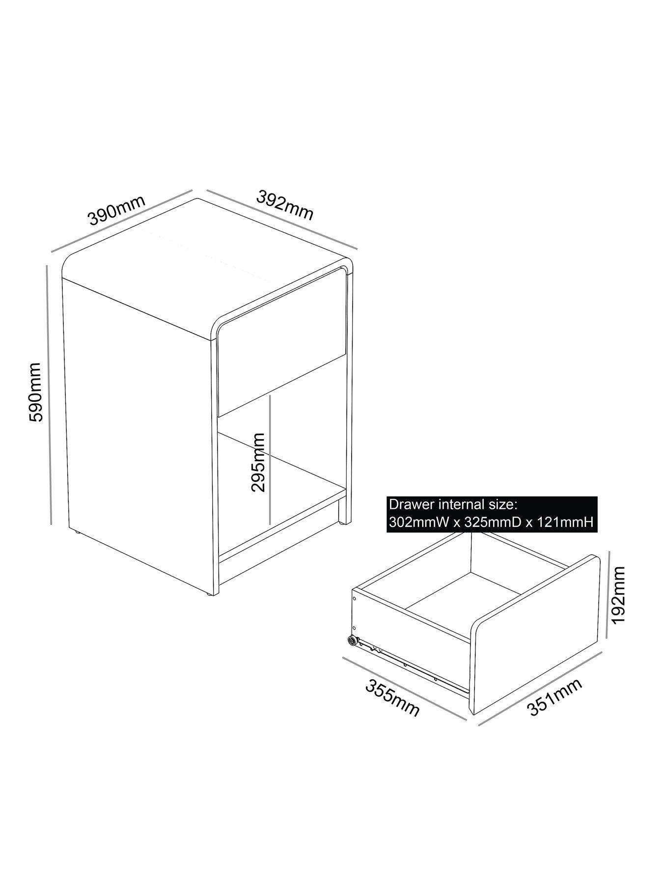 Image 7 of 7 of Very Home Bailey Kids Bedside Table - Pink&nbsp;- FSC&reg; Certified
