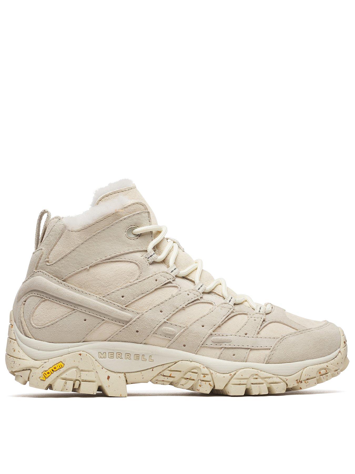 Merrell Womens Moab 2 Decon Mid Cozy Luxe Hiking Boots - Cream