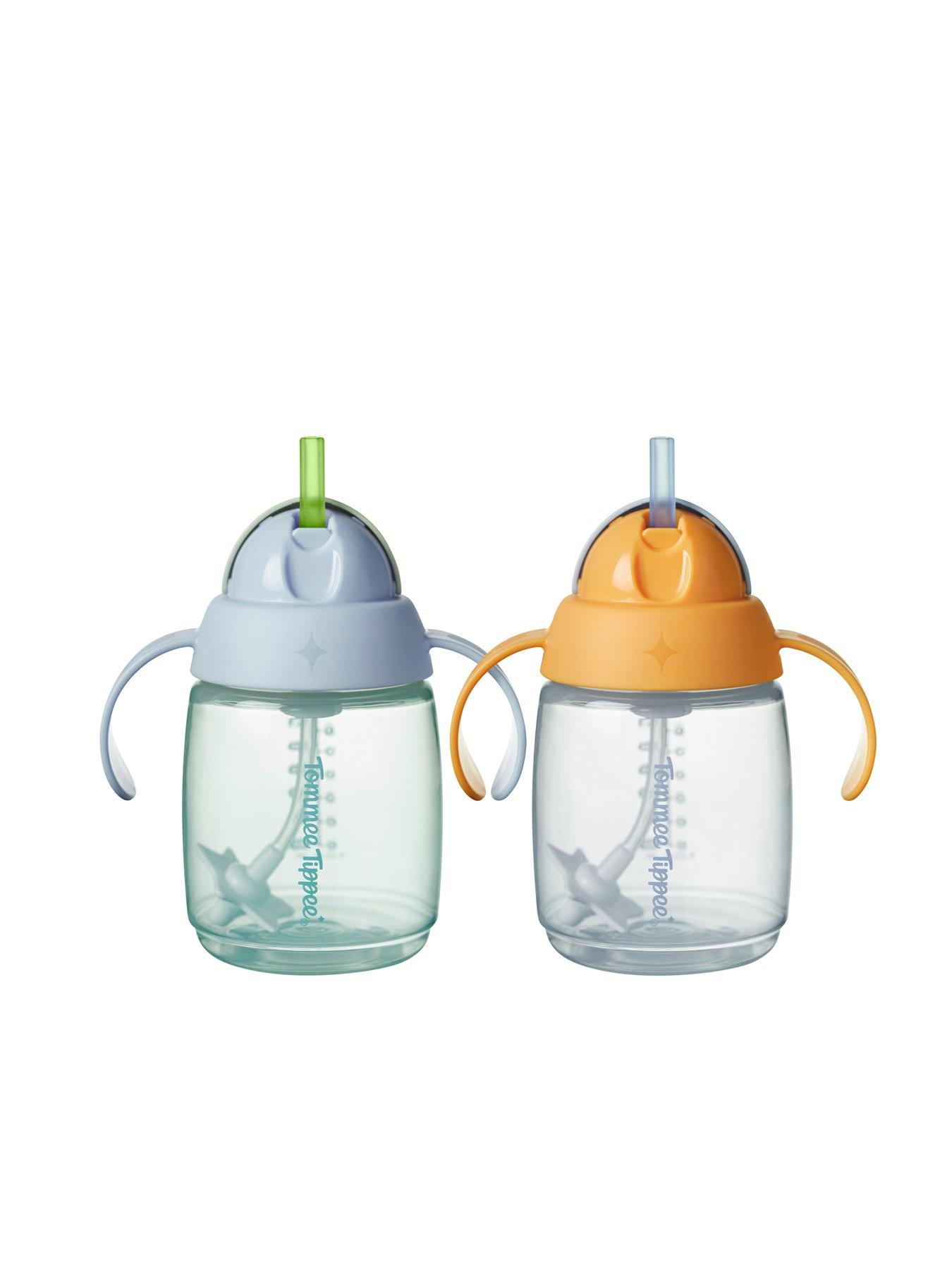 Image of Tommee Tippee Tommee Tippee Trainer Straw Cup 6 Month+ 2 Pack - Blue  &  Yellow