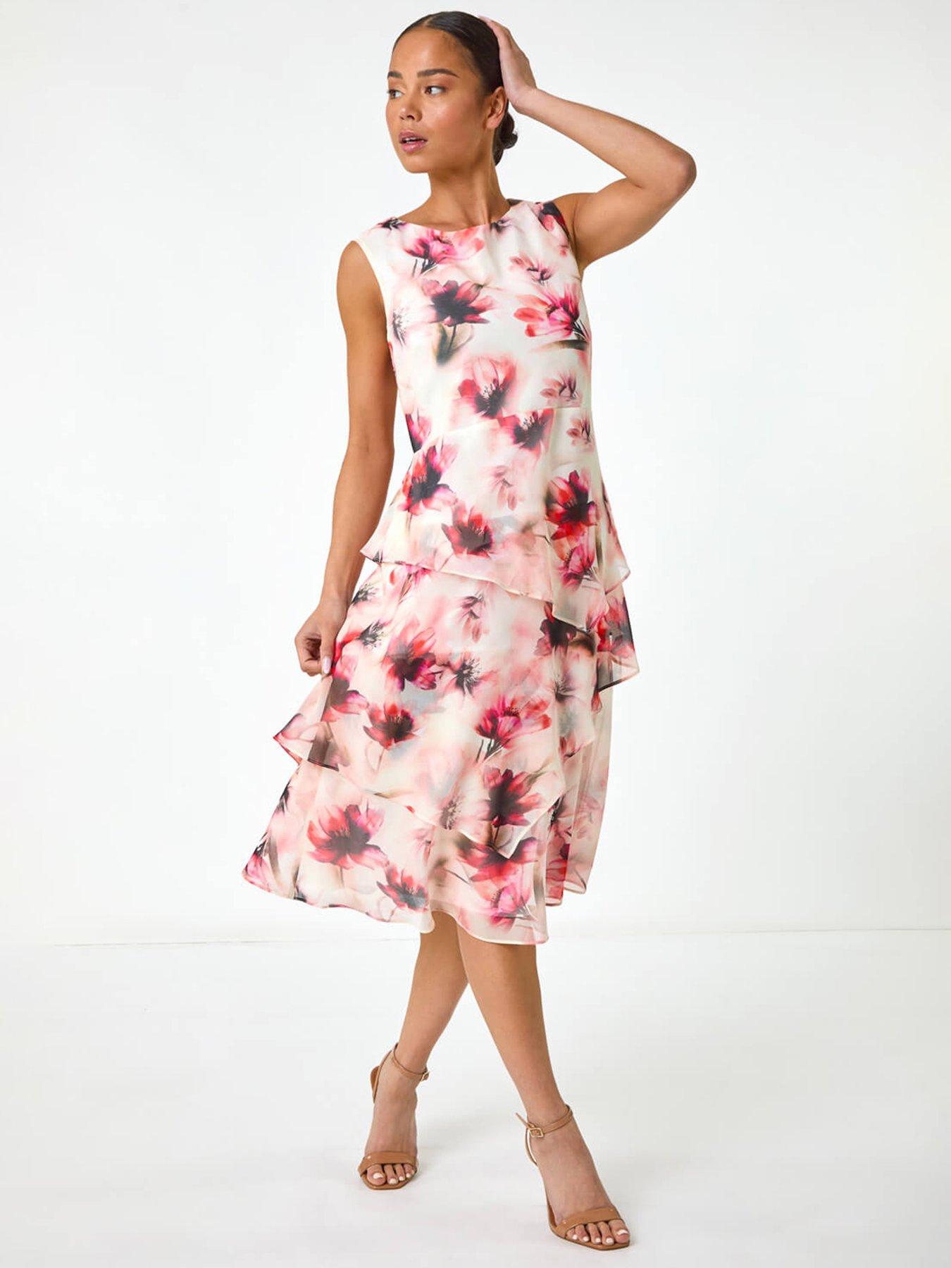 roman-petite-floral-overlay-dress-red