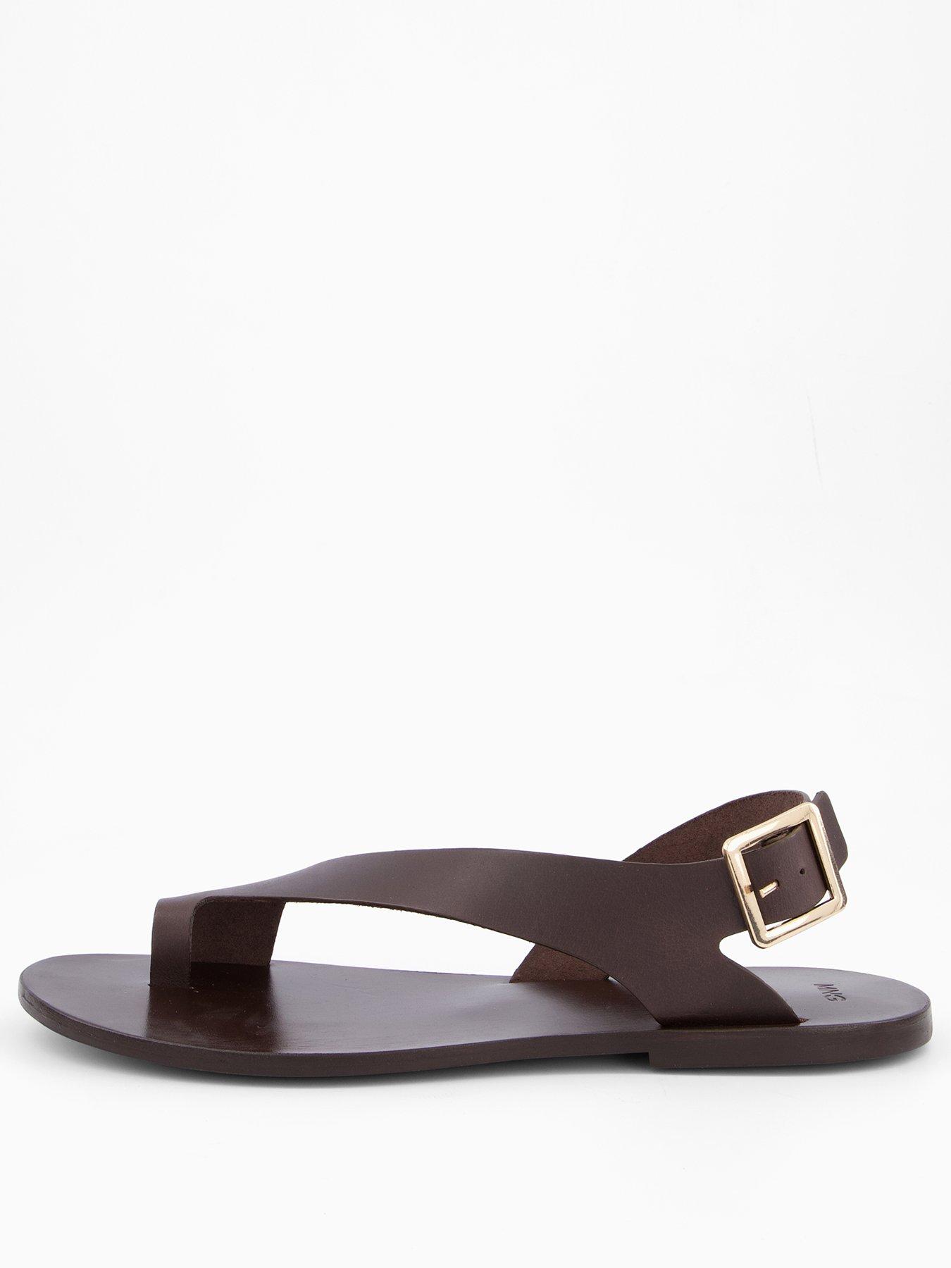 mango-toe-detail-sandal-brownstillFront
