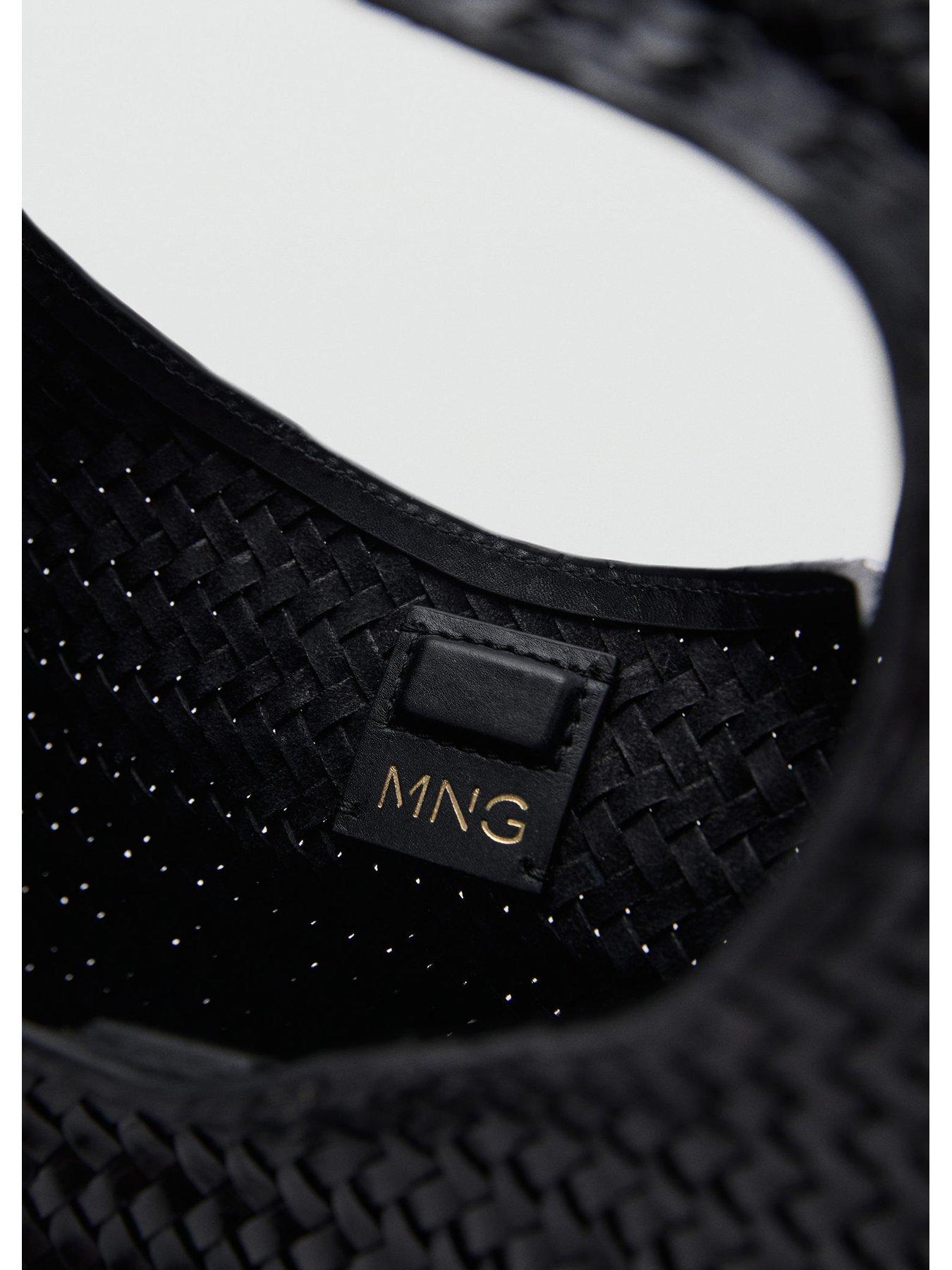 Image 5 of 5 of Mango Braided Leather Handbag - Black