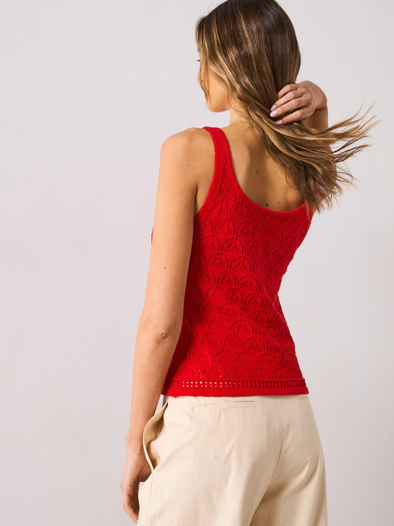 mango-openwork-details-knit-top-redstillFront