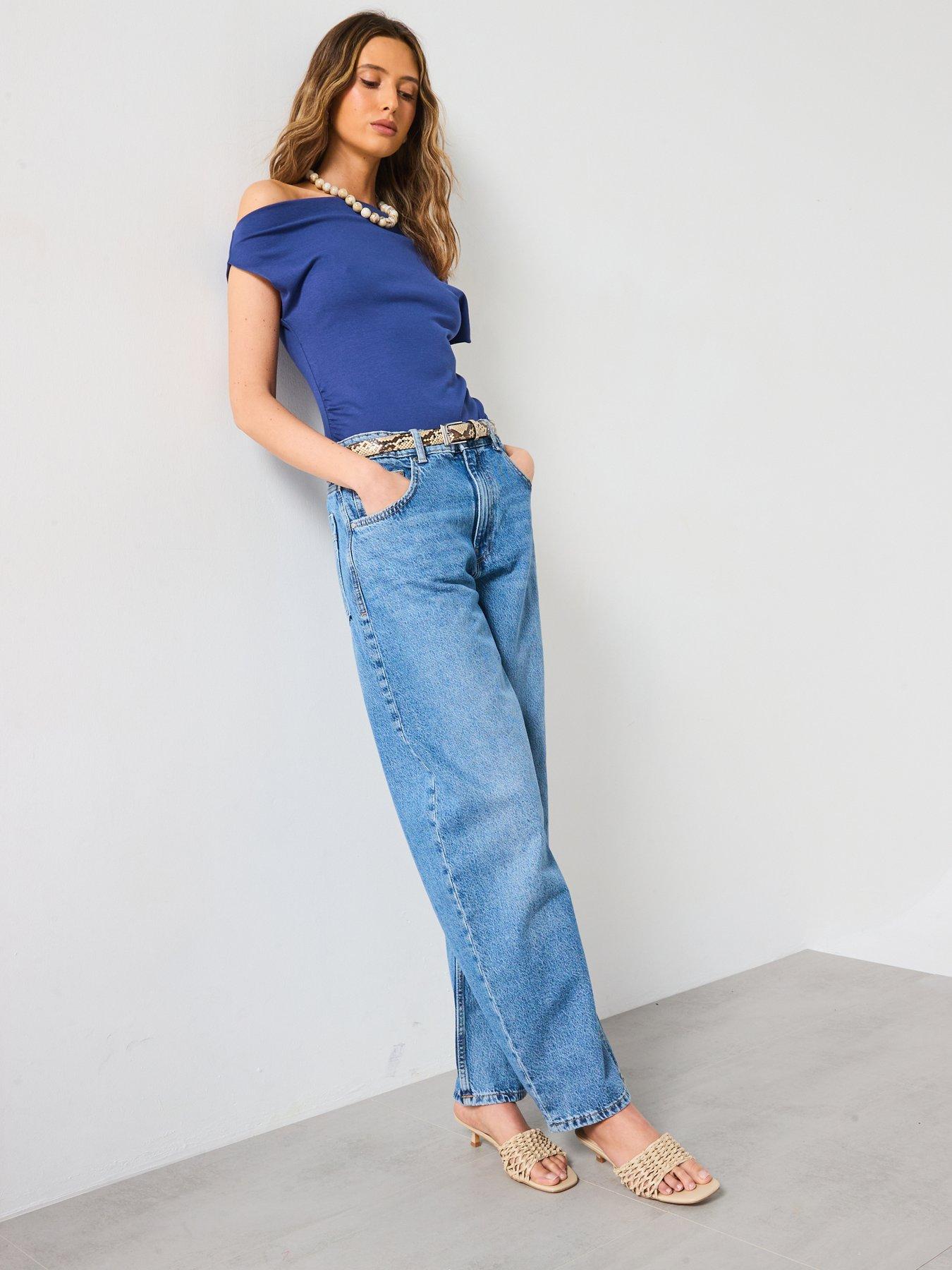 mango-asymmetrical-draped-top-blueback
