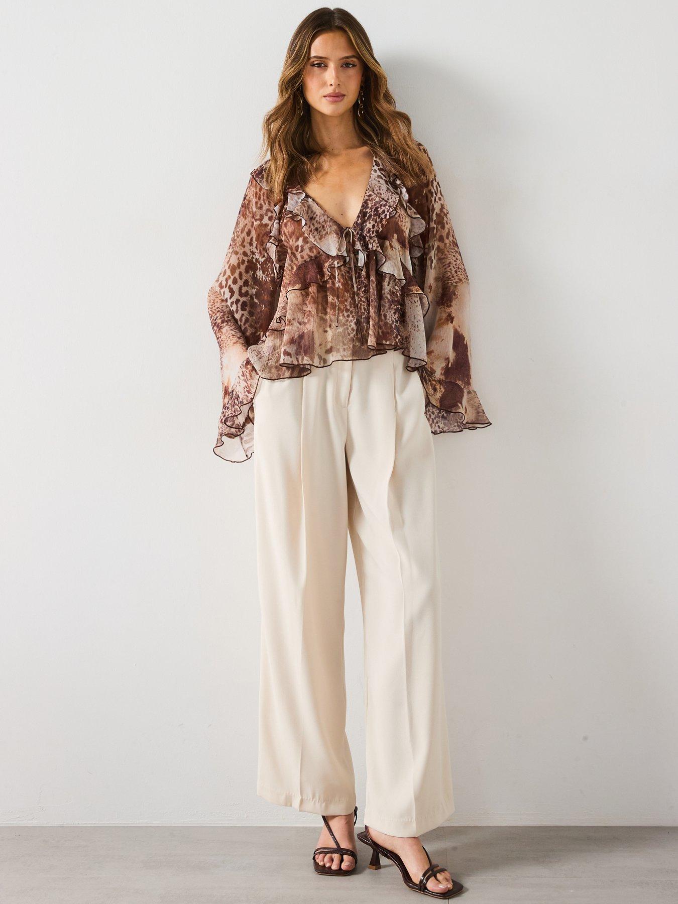 Image 3 of 6 of Mango Blouse Butcher - Brown