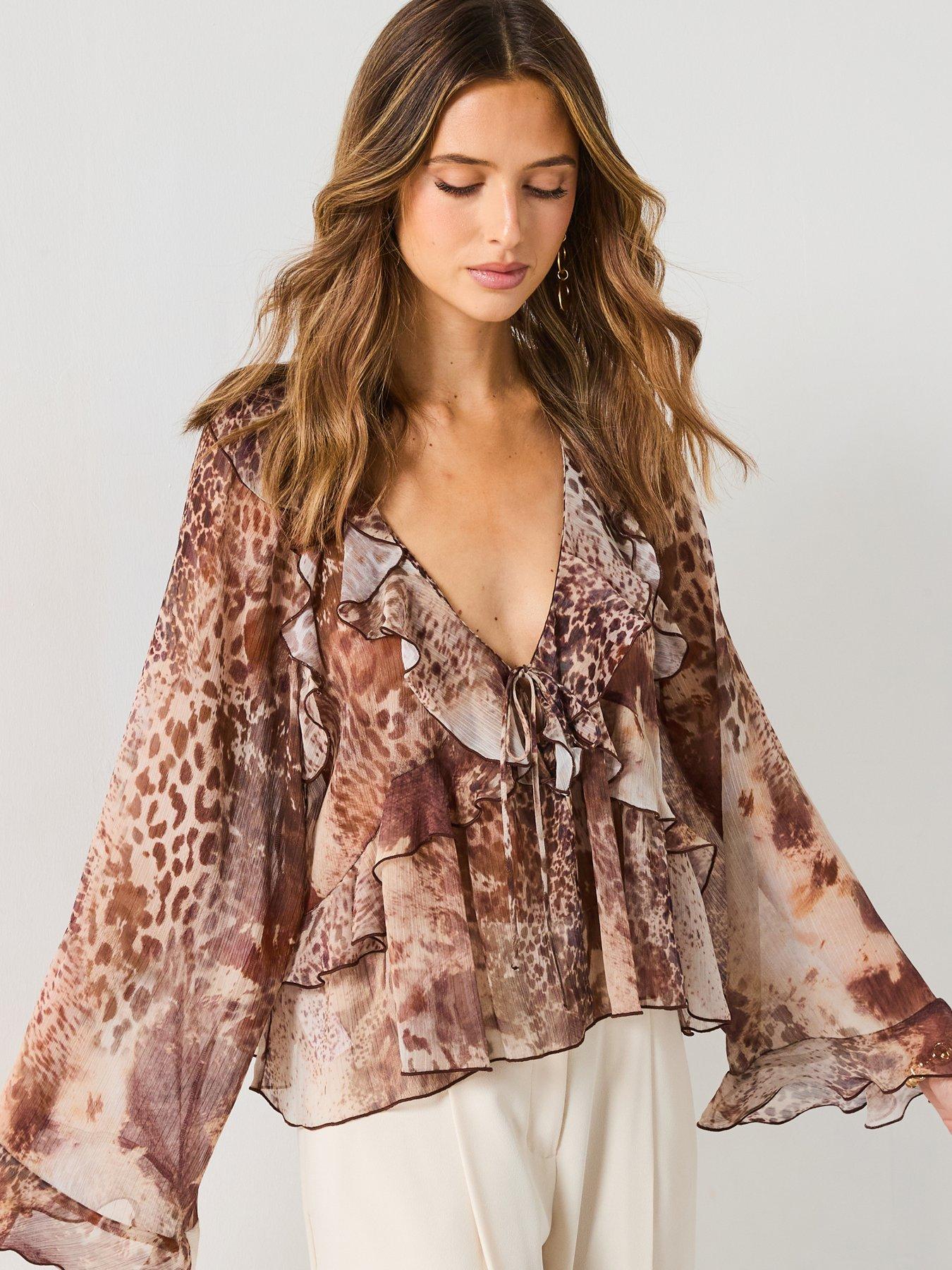 Image 4 of 6 of Mango Blouse Butcher - Brown