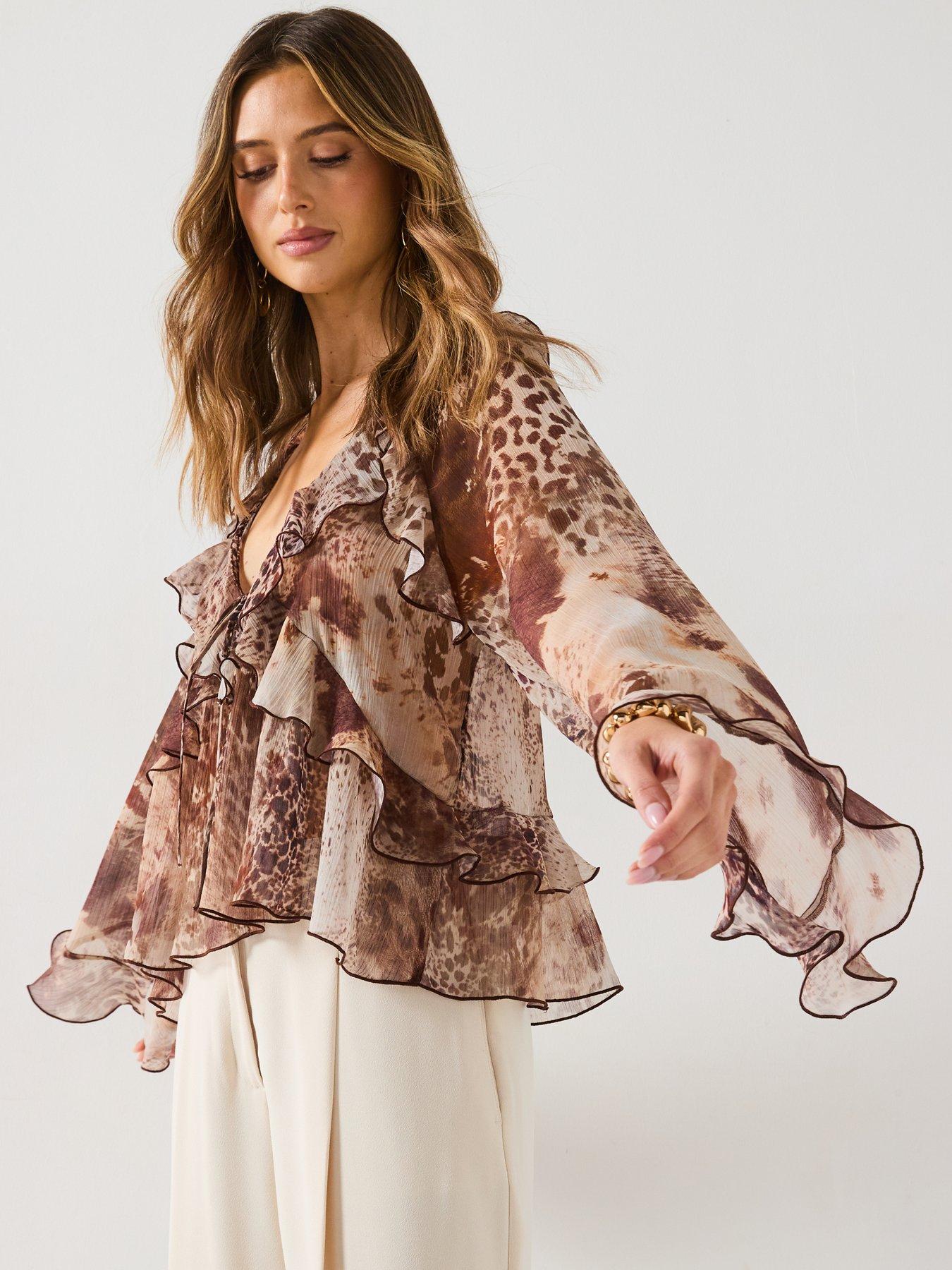 Image 6 of 6 of Mango Blouse Butcher - Brown