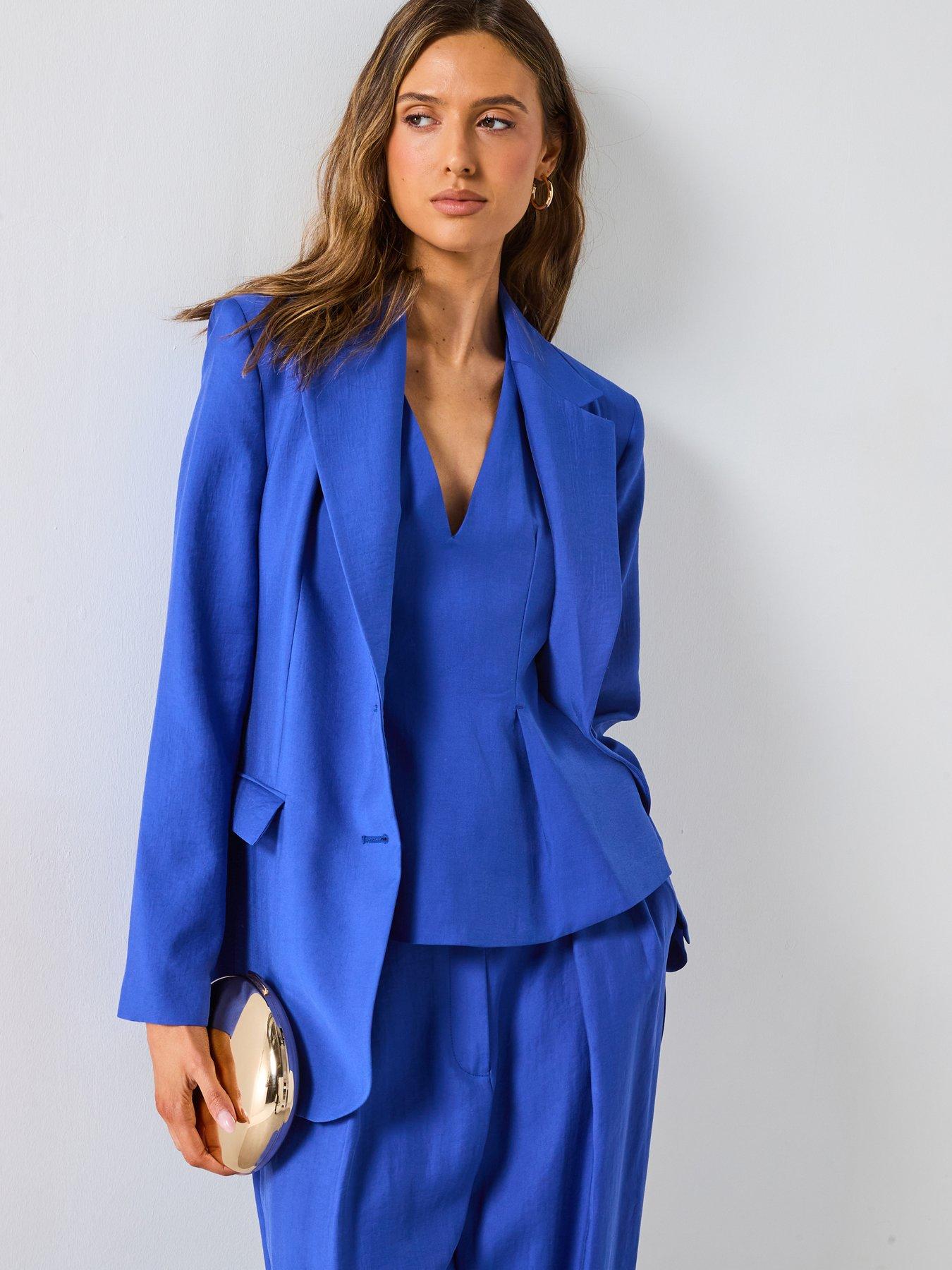 mango-strapless-fitted-top-blue